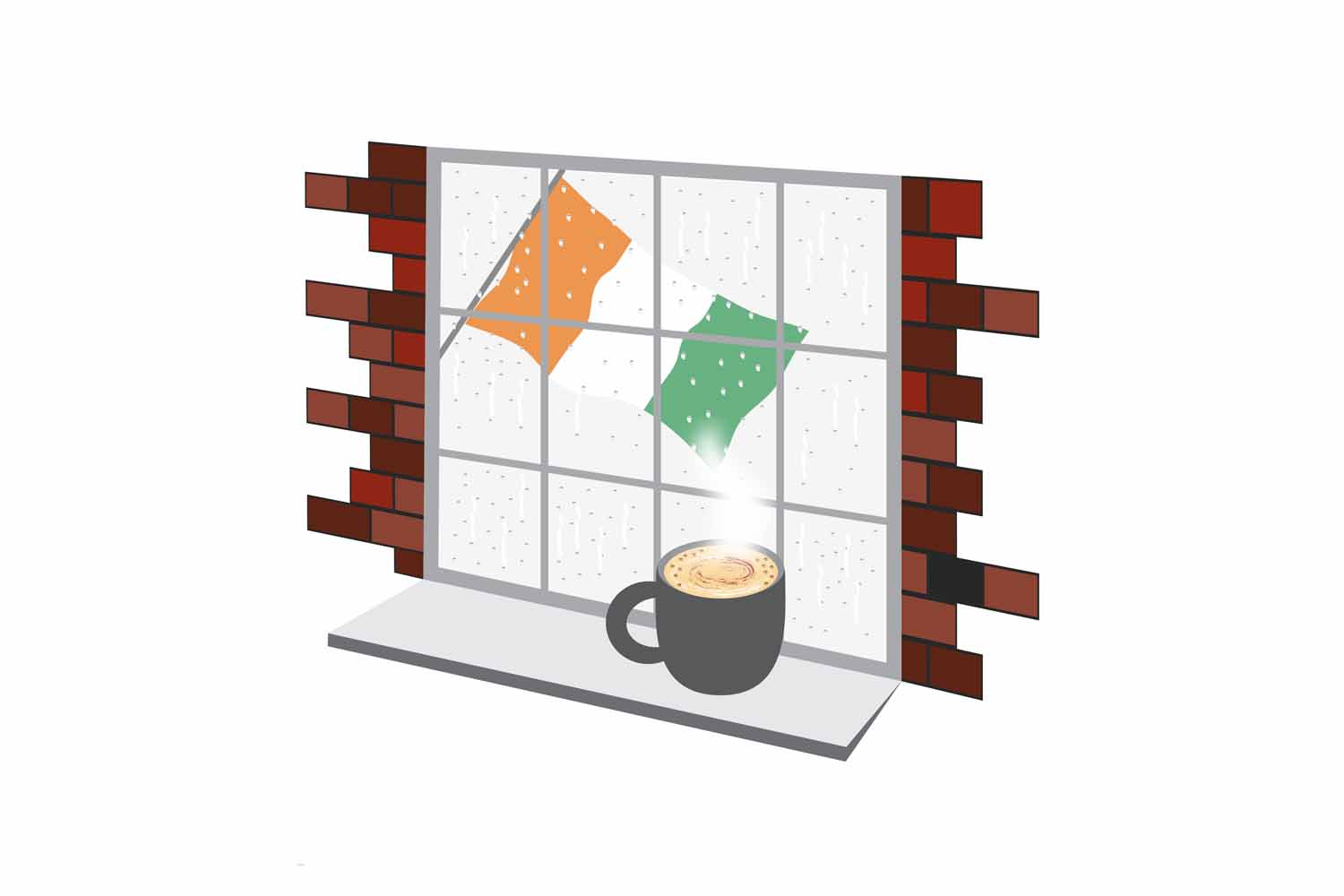 Cote DIvoire Coffee Rain Window Sticker