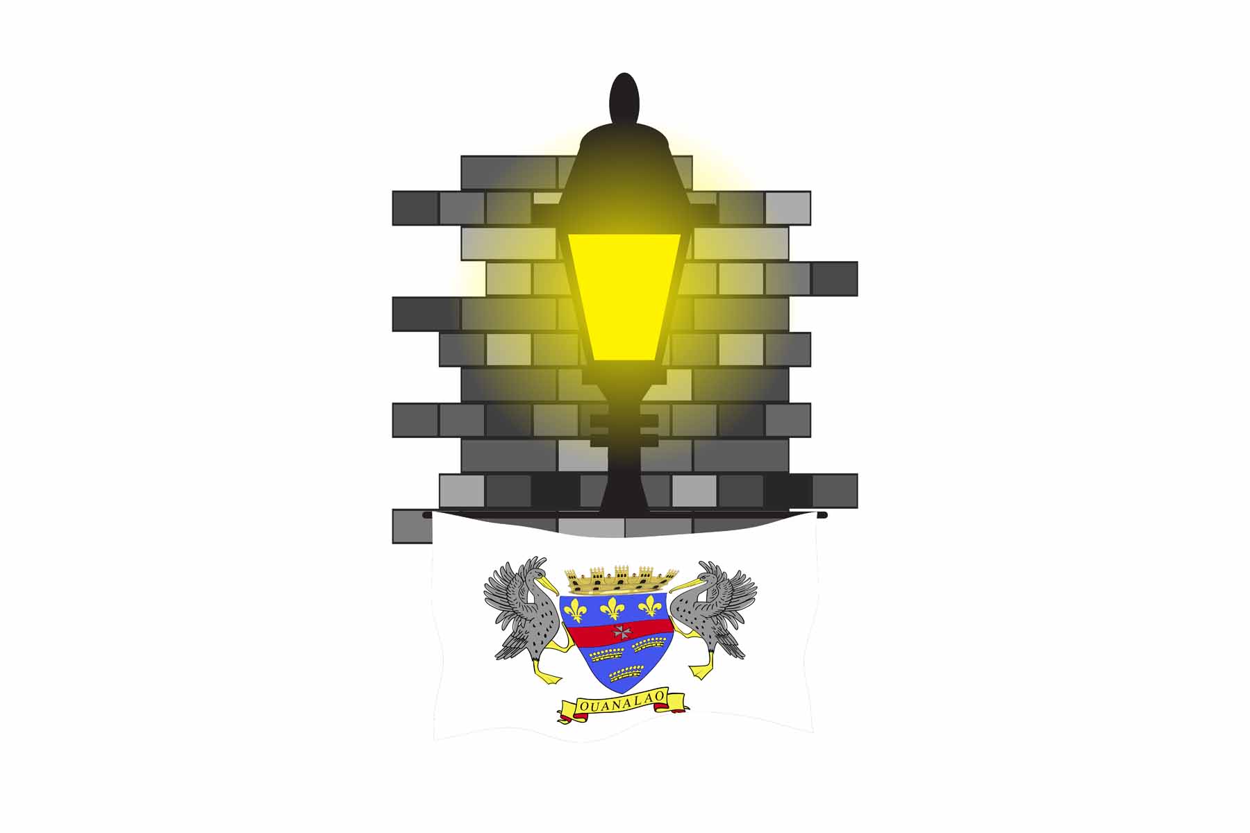 Saint Barthelemy Street Lamp Bricks Sticker