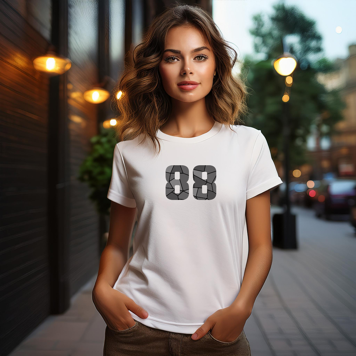 88 Number Women T-Shirt (White)