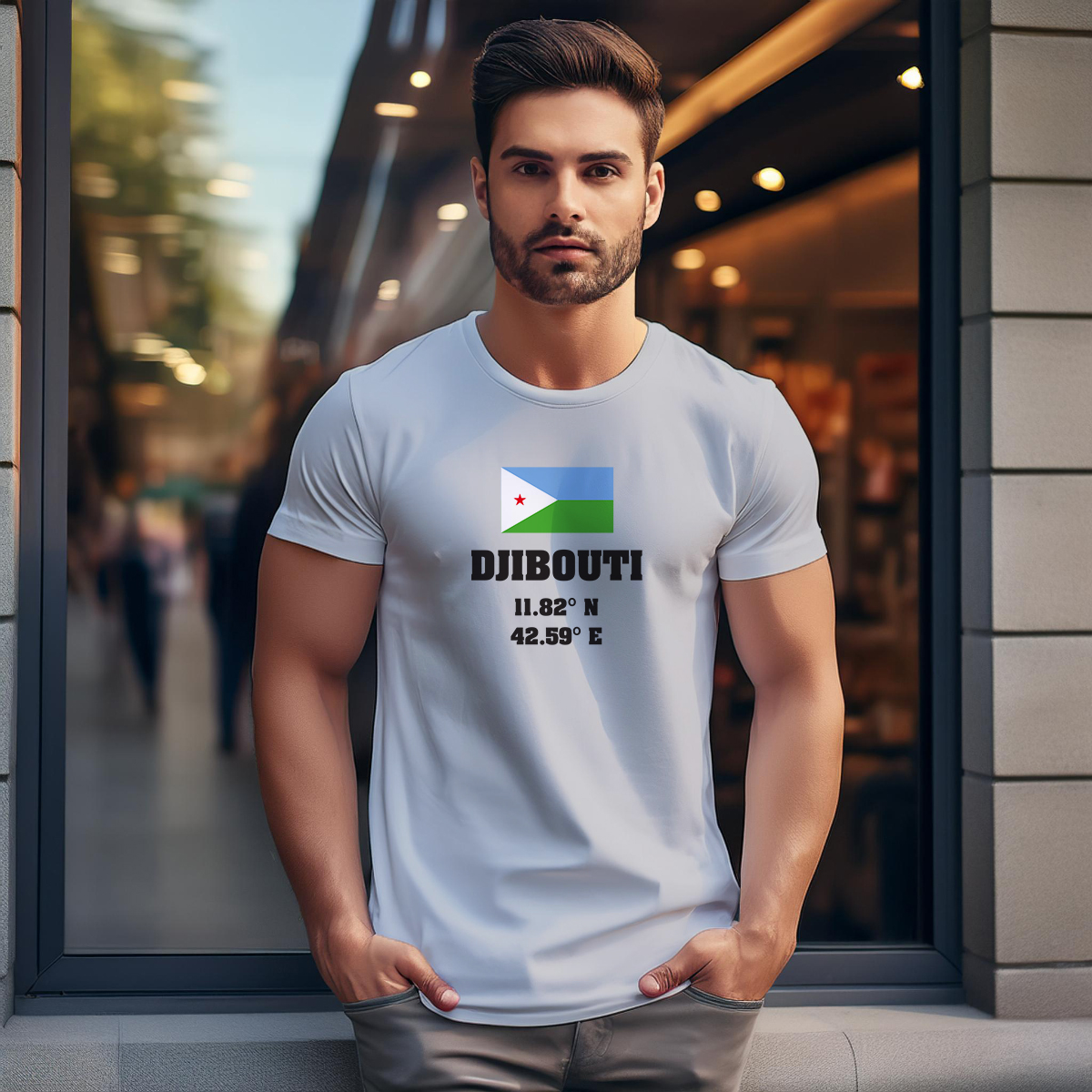 Djibouti Latitude Longitude Men Unisex T-Shirt