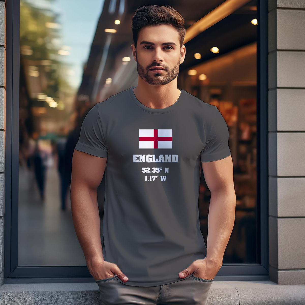 England Latitude Longitude Men Unisex T-Shirt