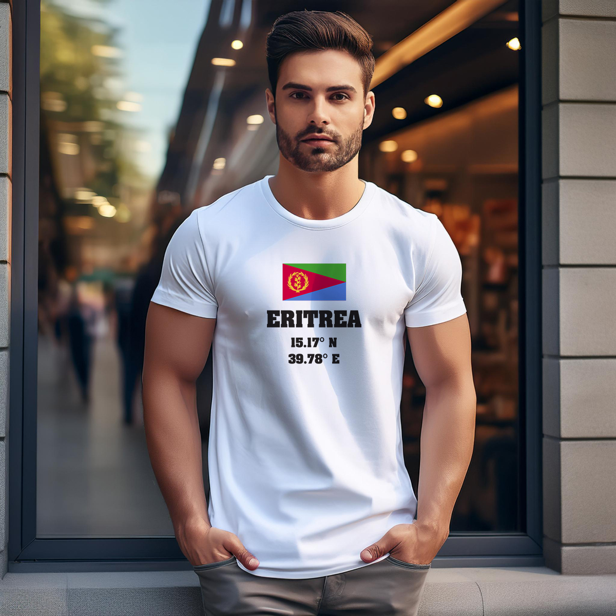 Eritrea Latitude Longitude Men Unisex T-Shirt