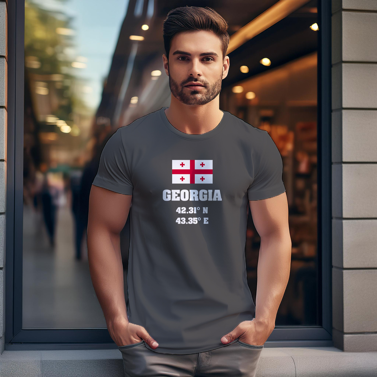 Georgia Latitude Longitude Men Unisex T-Shirt