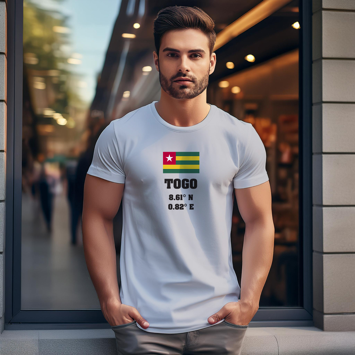 Togo Latitude Longitude Men Unisex T-Shirt