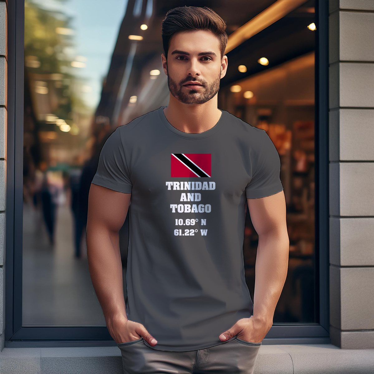 Trinidad and Tobago Latitude Longitude Men Unisex T-Shirt