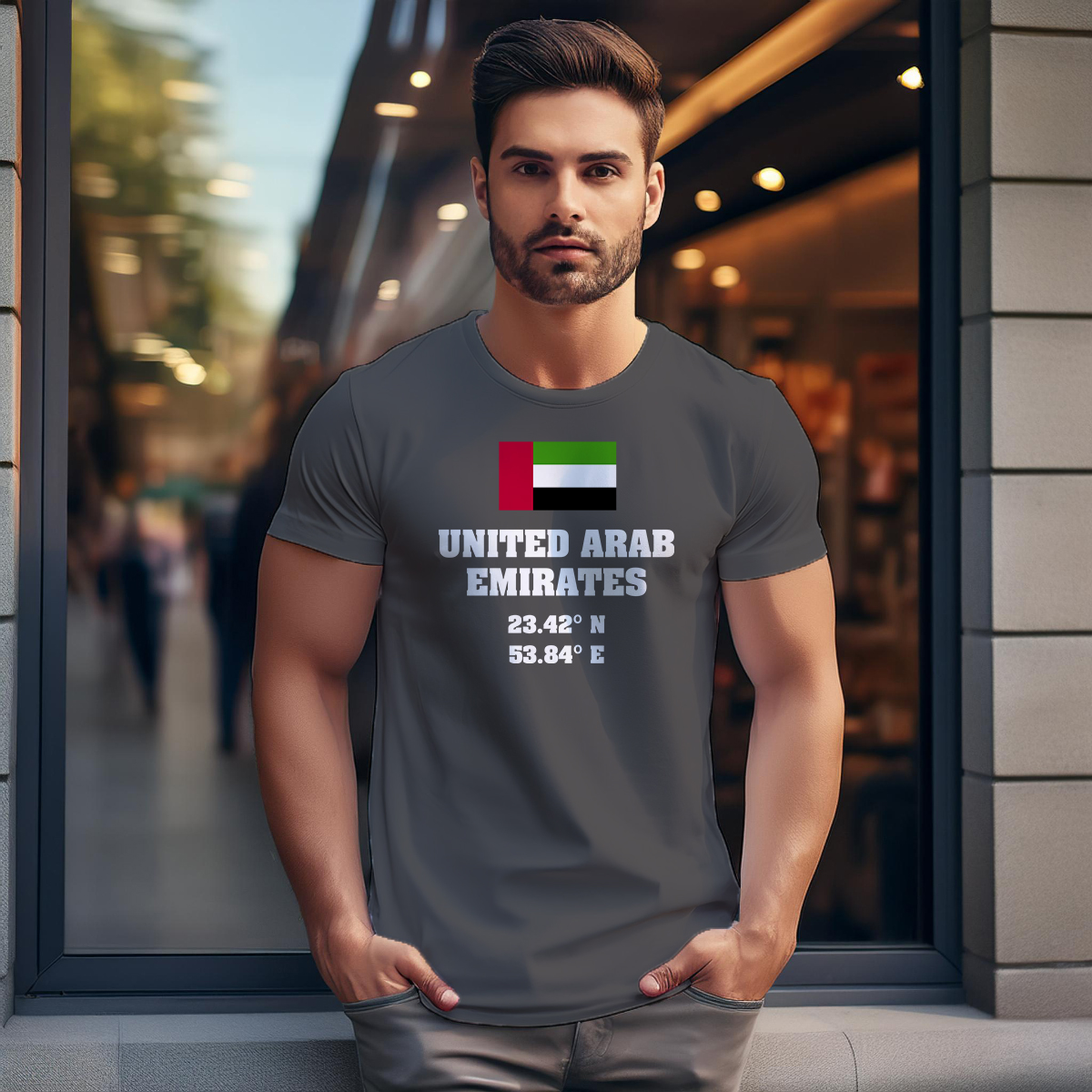 UAE Latitude Longitude Men Unisex T-Shirt