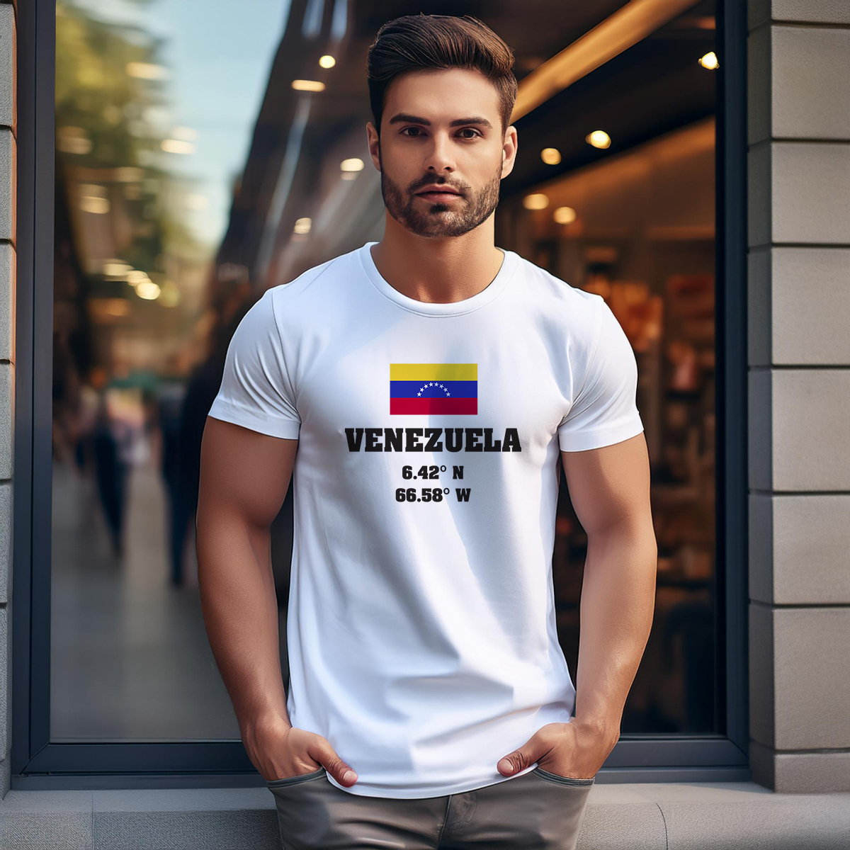 Venezuela Latitude Longitude Men Unisex T-Shirt