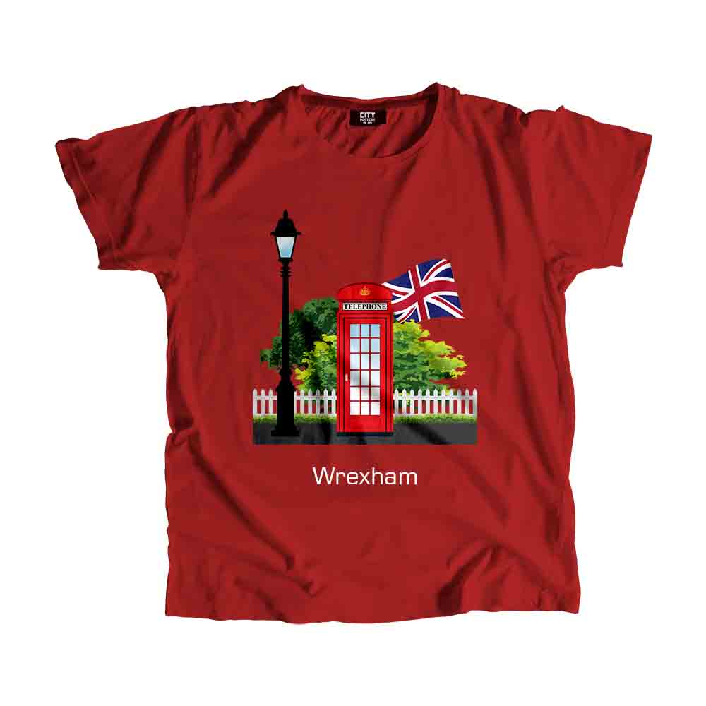 Wrexham Red Telephone Box Men Unisex T-Shirt