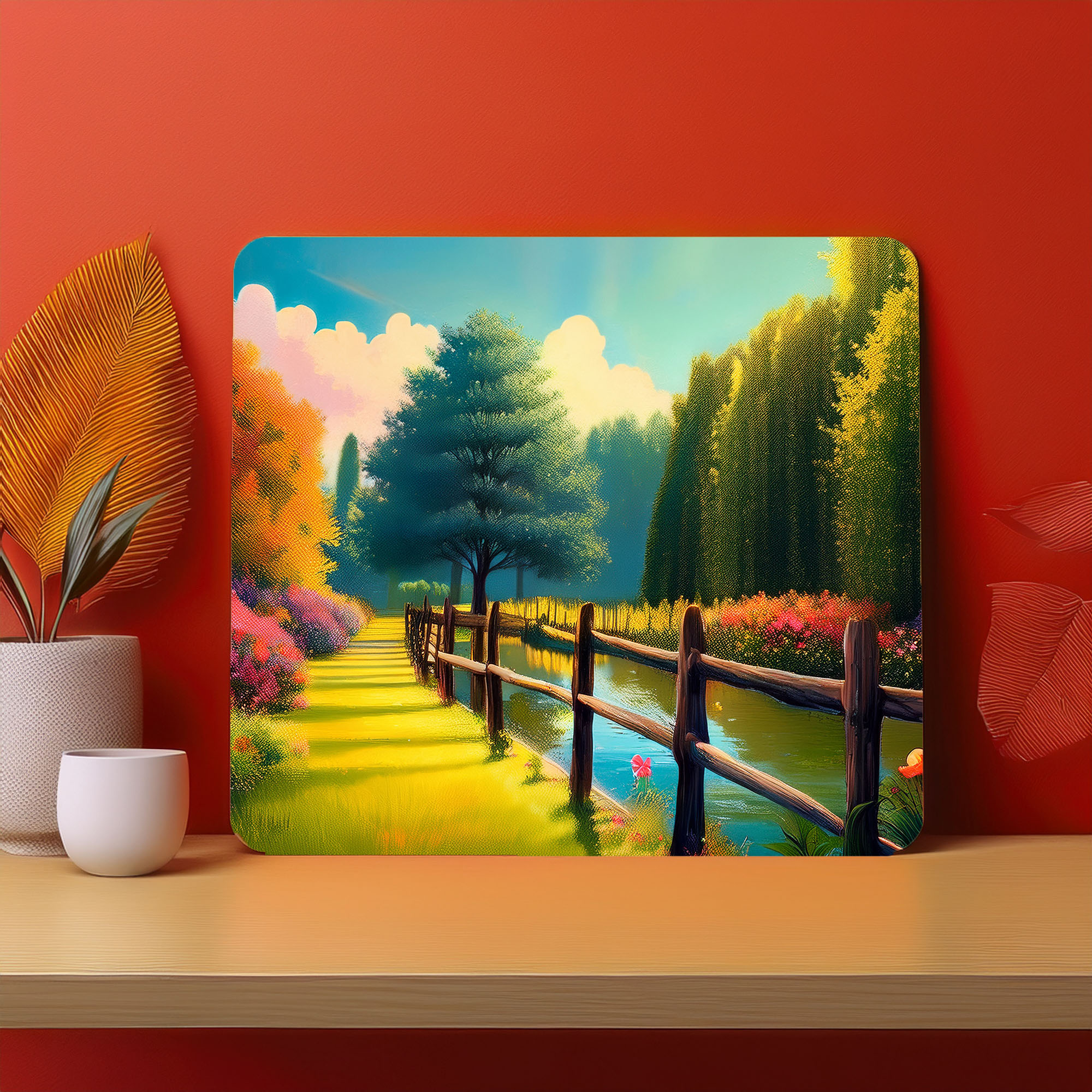 Home Town Raining Fog Fence Fog Mousepad (Style #22)