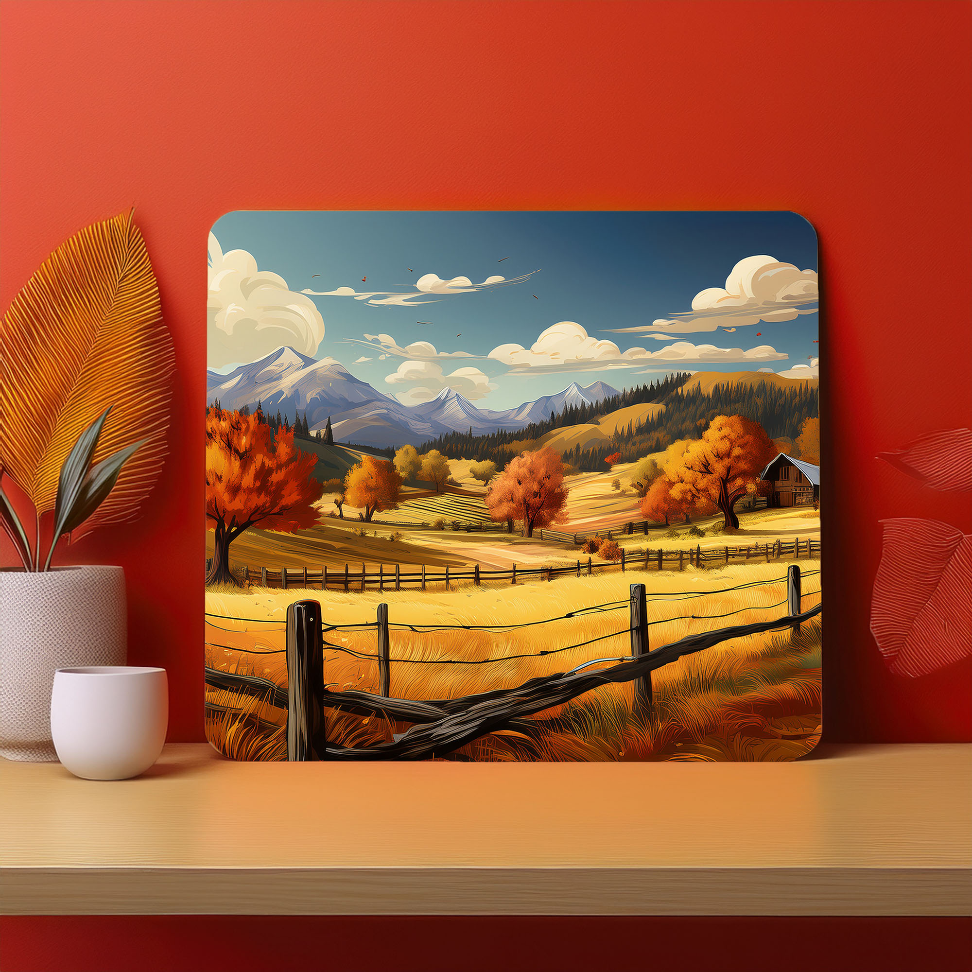 Home Town Raining Fog Fence Fog Mousepad (Style #23)