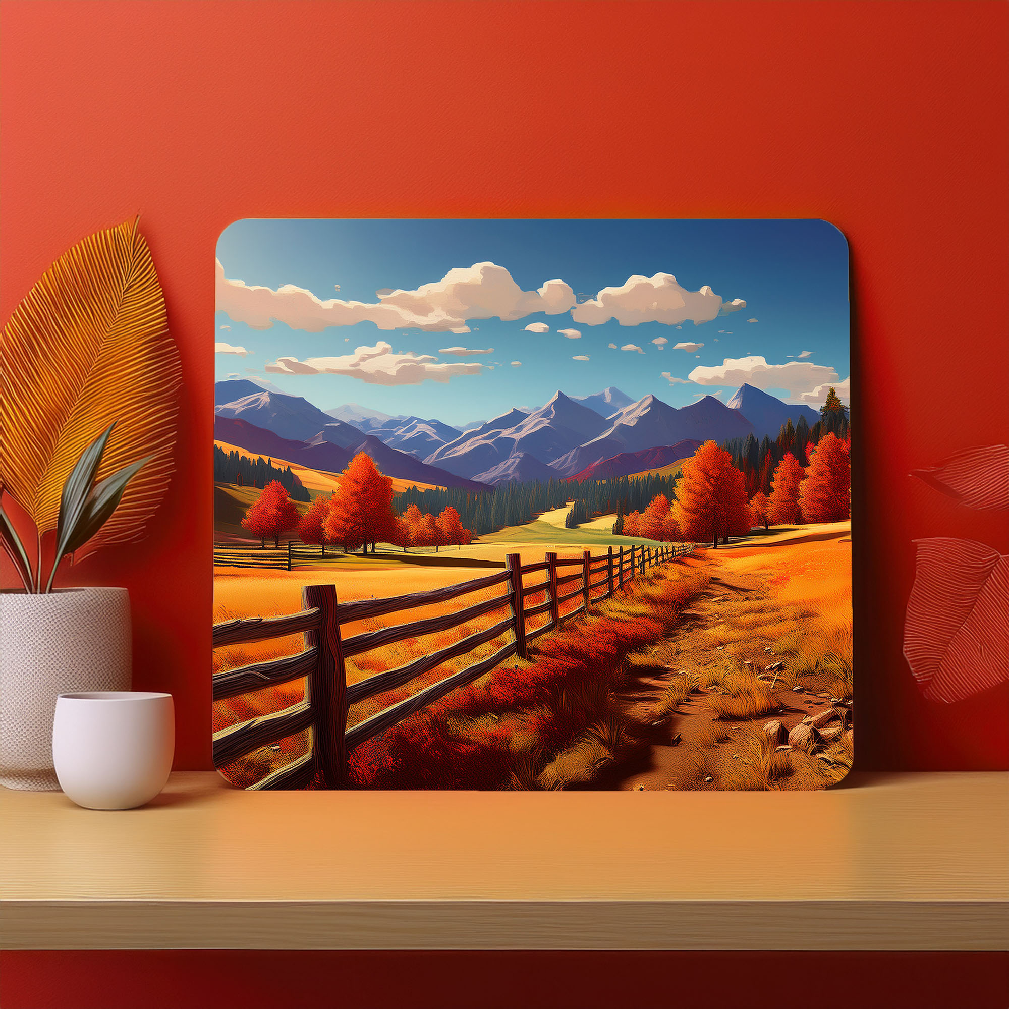 Home Town Raining Fog Fence Fog Mousepad (Style #24)