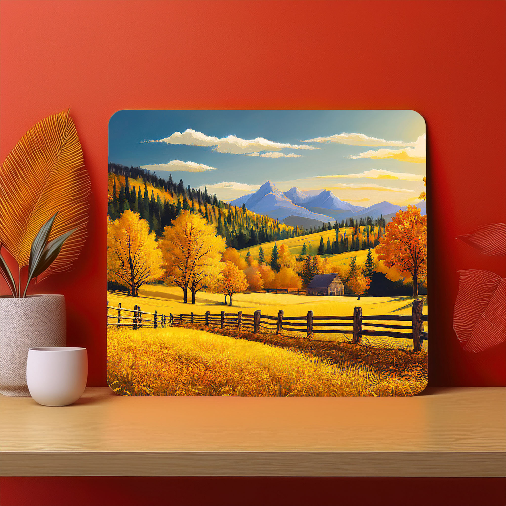 Home Town Raining Fog Fence Fog Mousepad (Style #25)