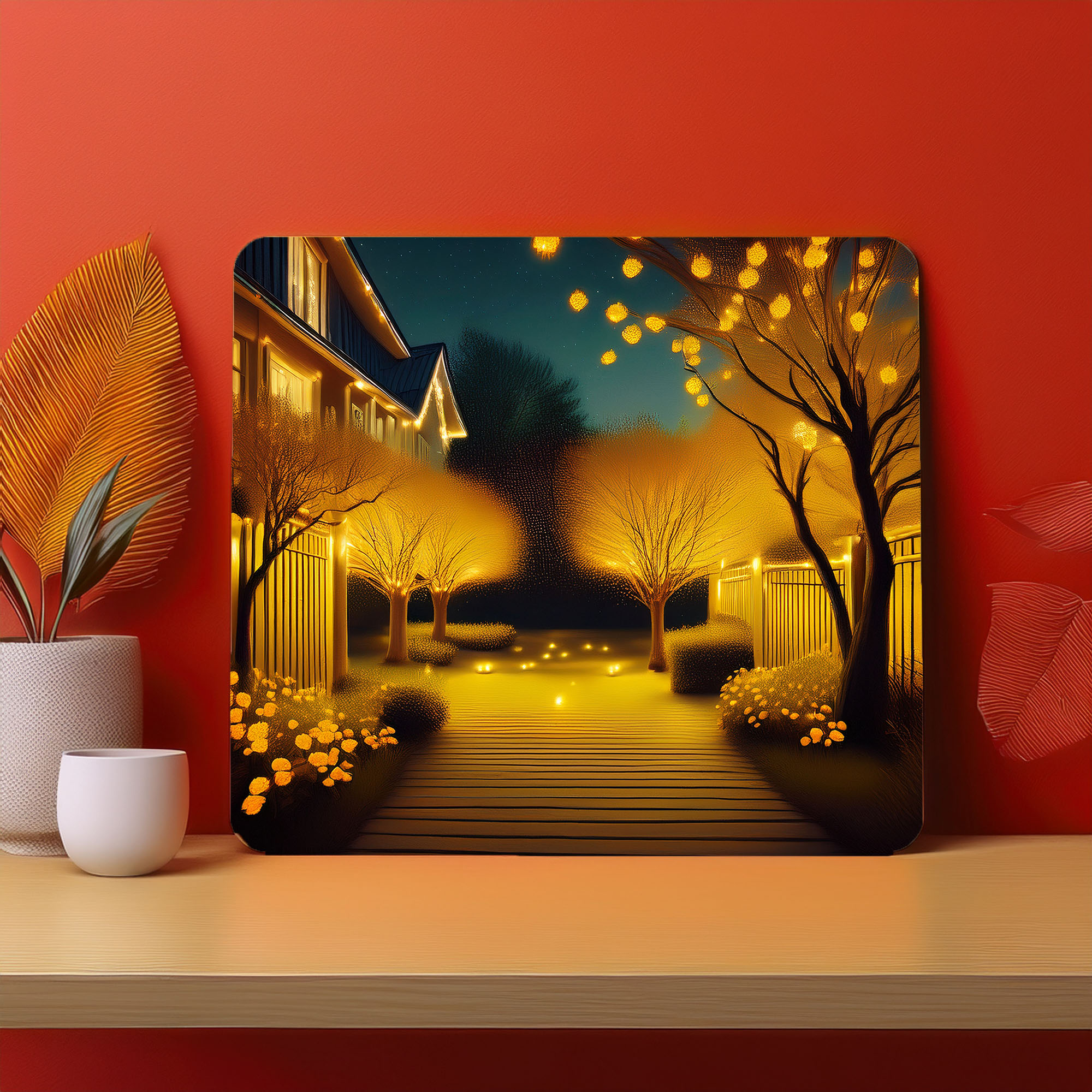 Home Town Raining Fog Fence Fog Mousepad (Style #6)