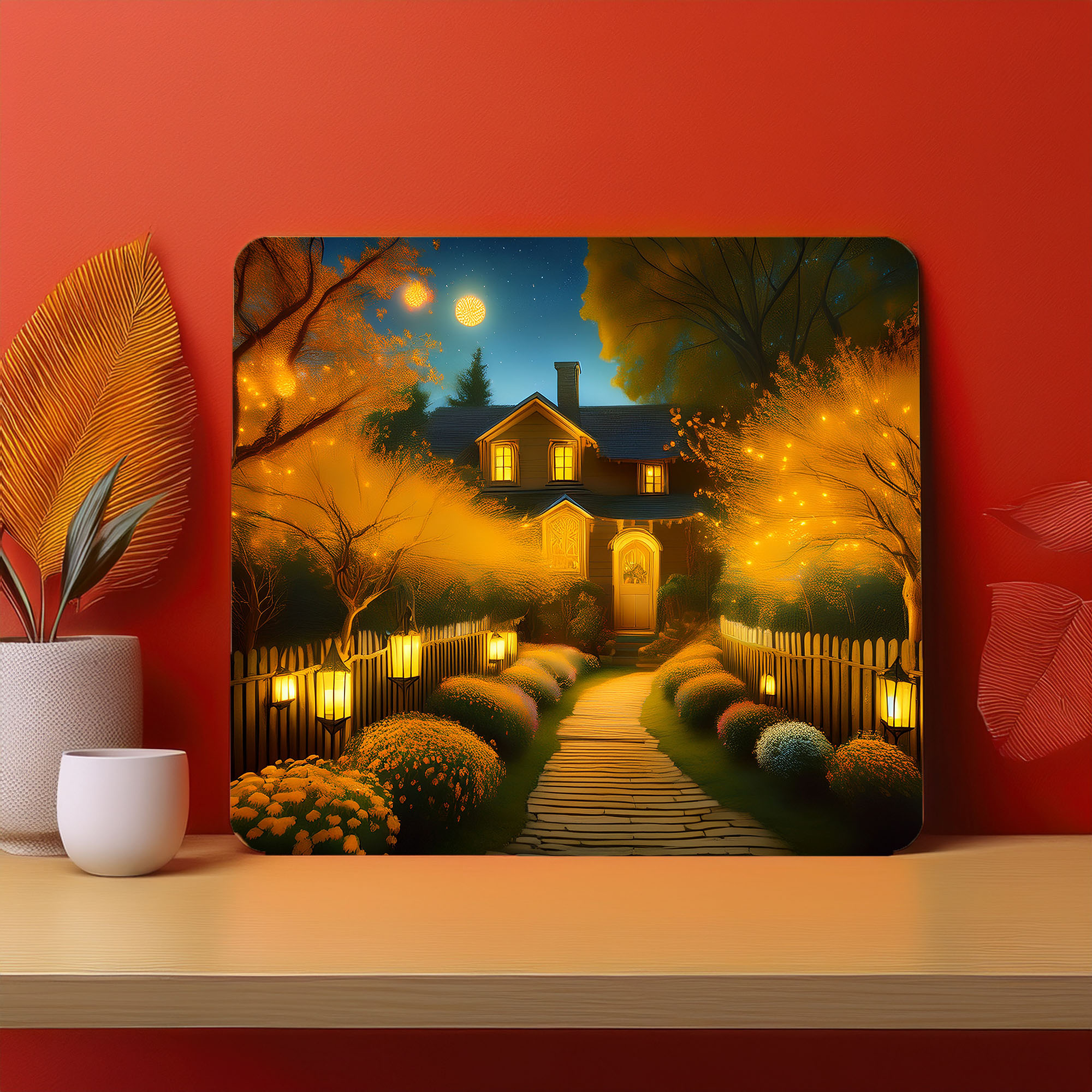 Home Town Raining Fog Fence Fog Mousepad (Style #7)