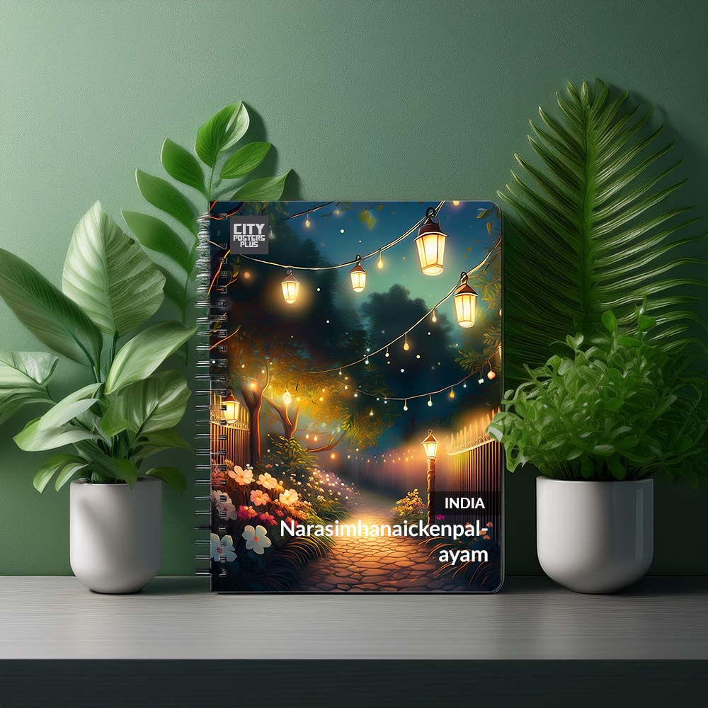 Narasimhanaickenpalayam India Spiral Notebook – Night Garden Path Cover | Notebook Plus One