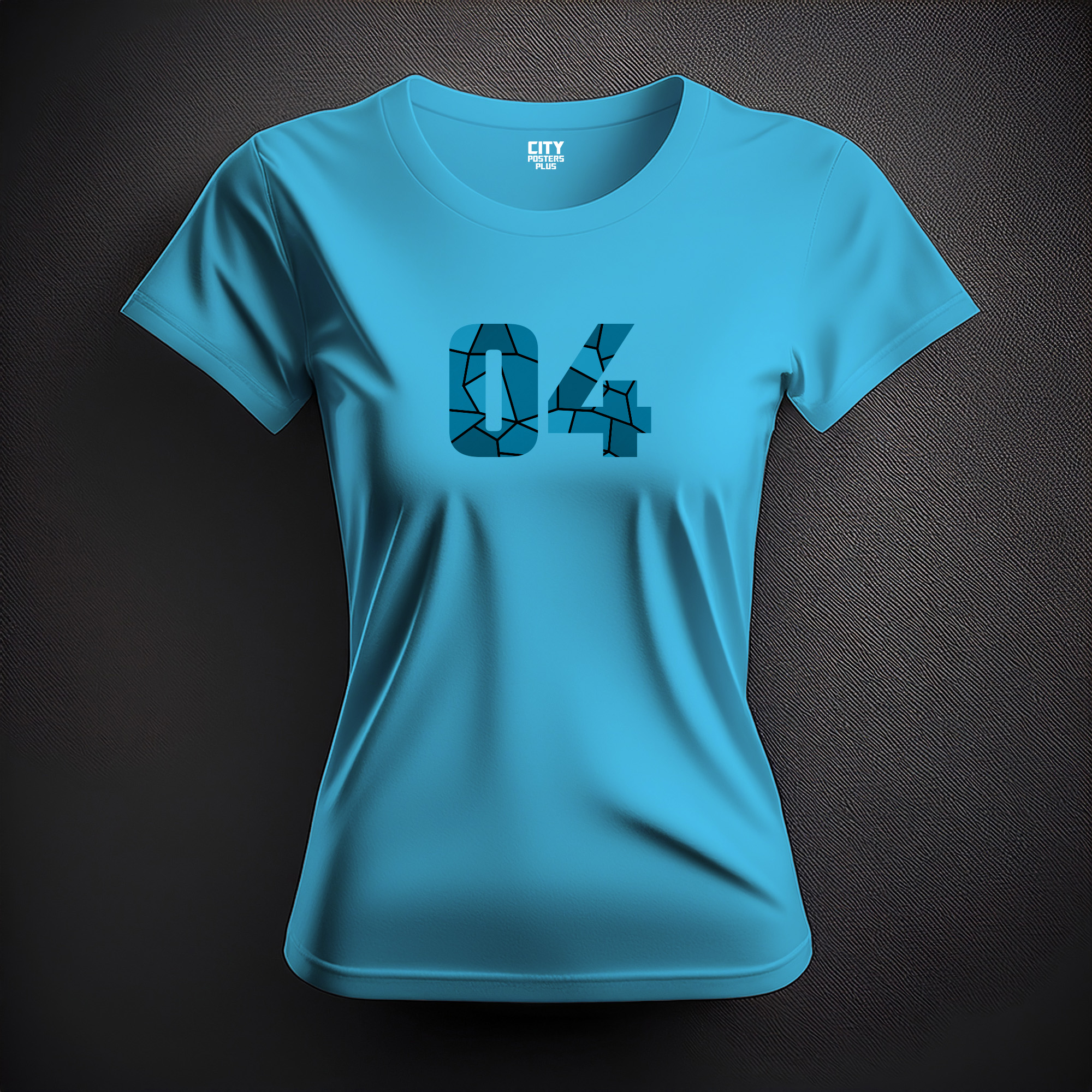 04 Number Women T-Shirt (Sky Blue)