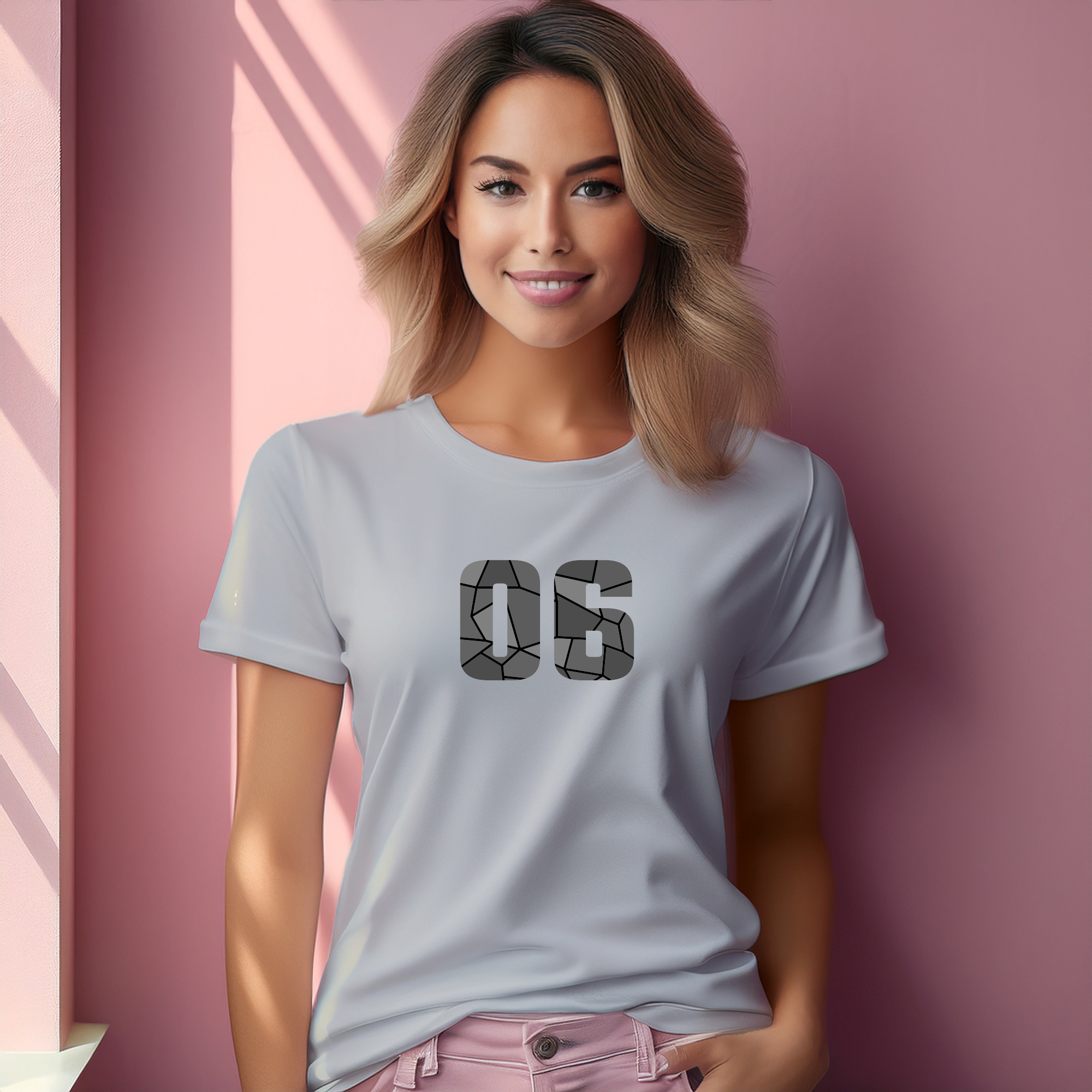 06 Number Women T-Shirt (Melange Grey)
