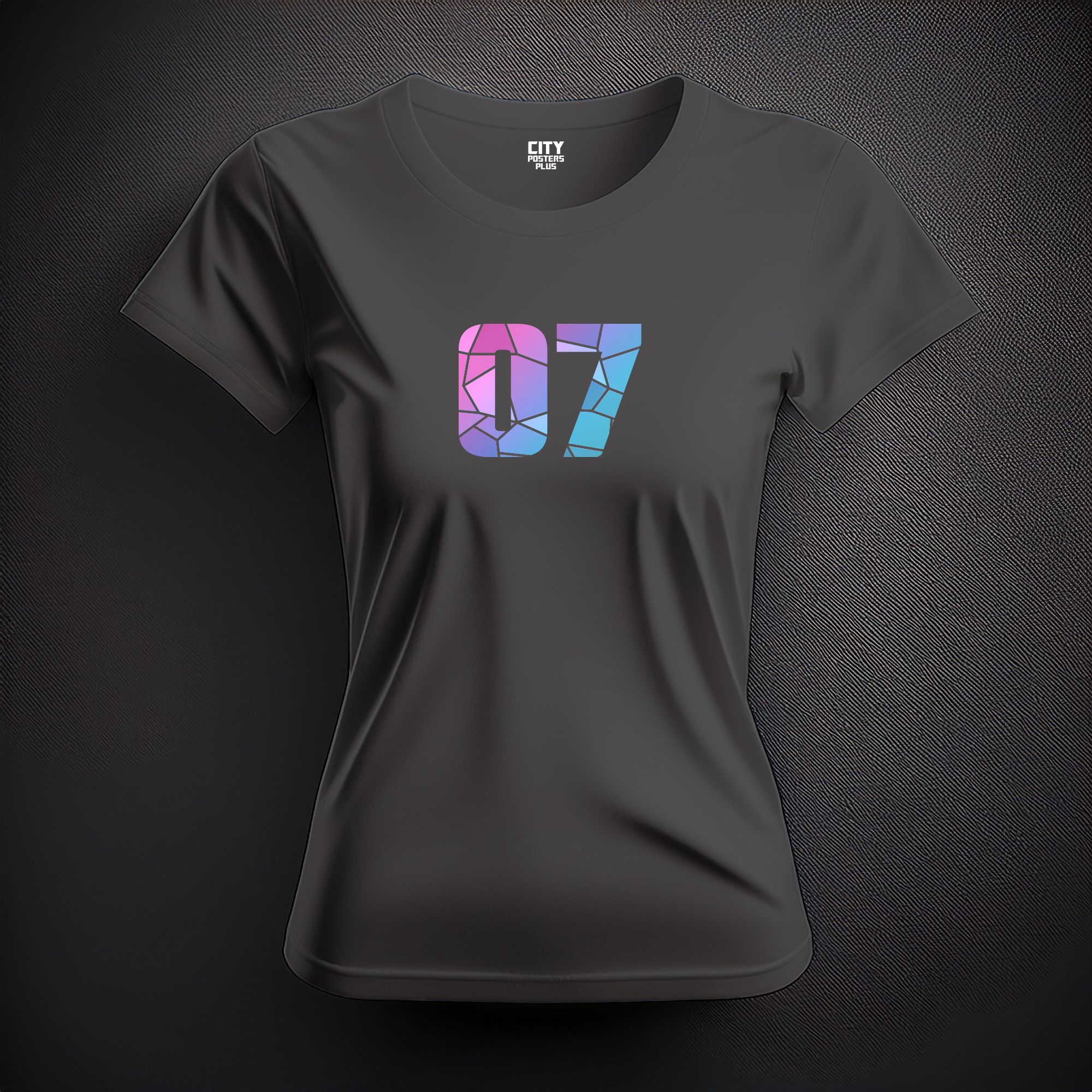 07 Number Women T-Shirt (Charcoal Grey)