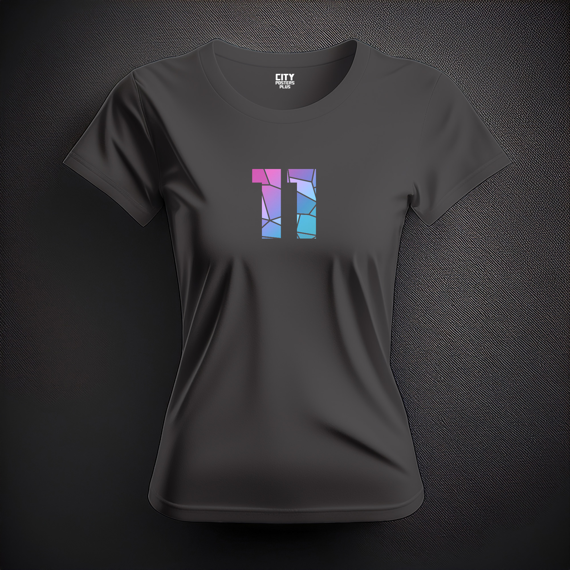 11 Number Women T-Shirt (Charcoal Grey)
