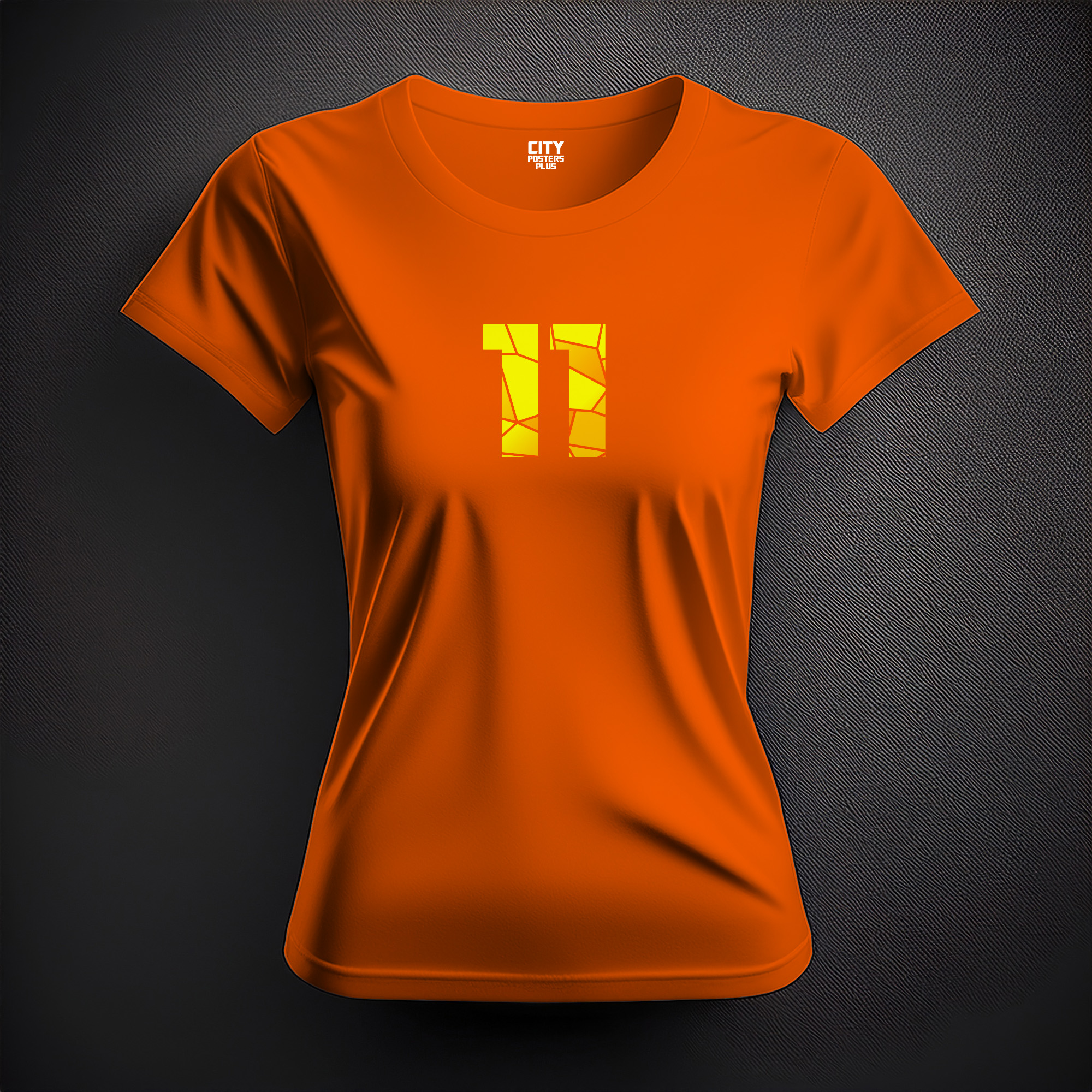 11 Number Women T-Shirt (Orange)