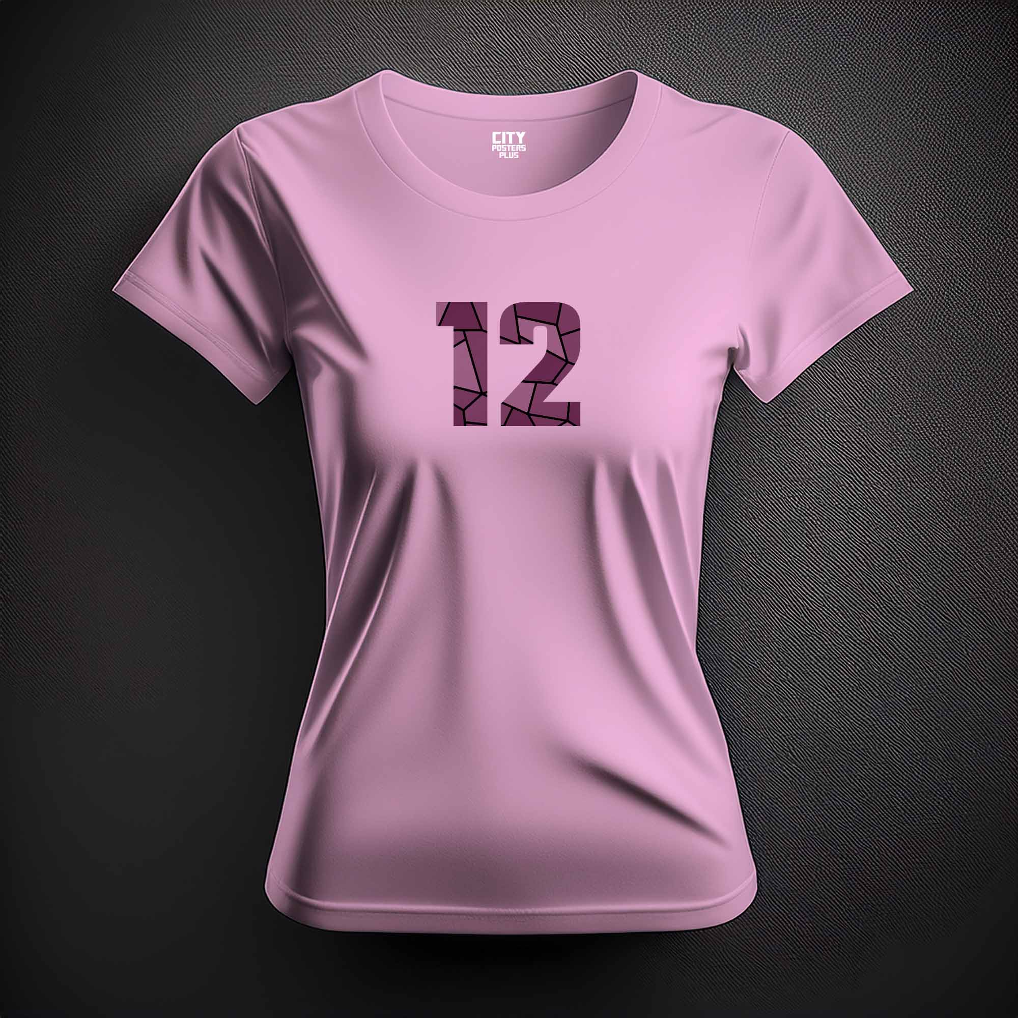 12 Number Women T-Shirt (Light Pink)