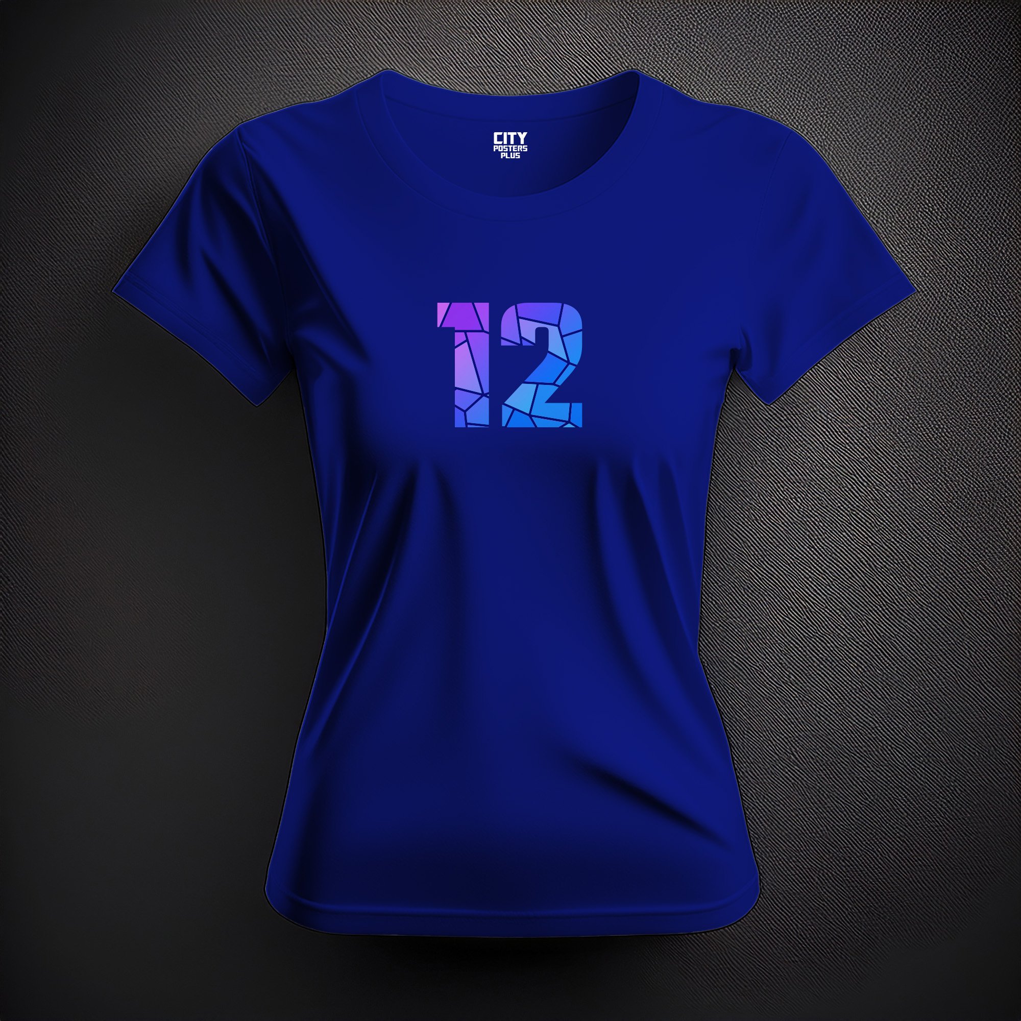 12 Number Women T-Shirt (Royal Blue)