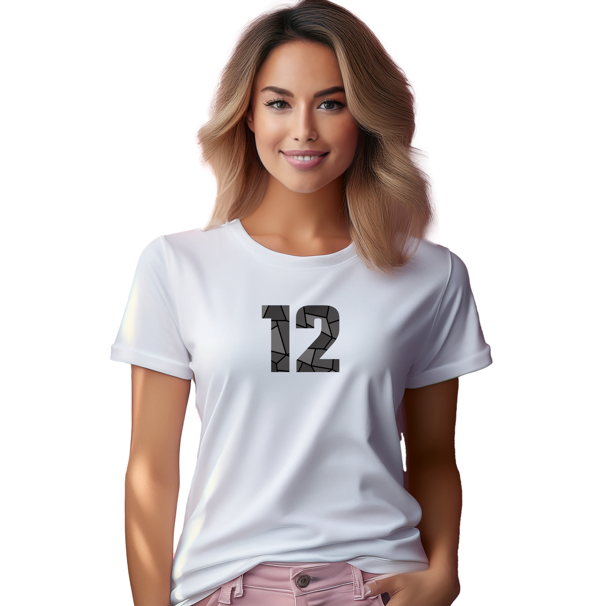 12 Number Women T-Shirt (White) | 360 Fog Plus