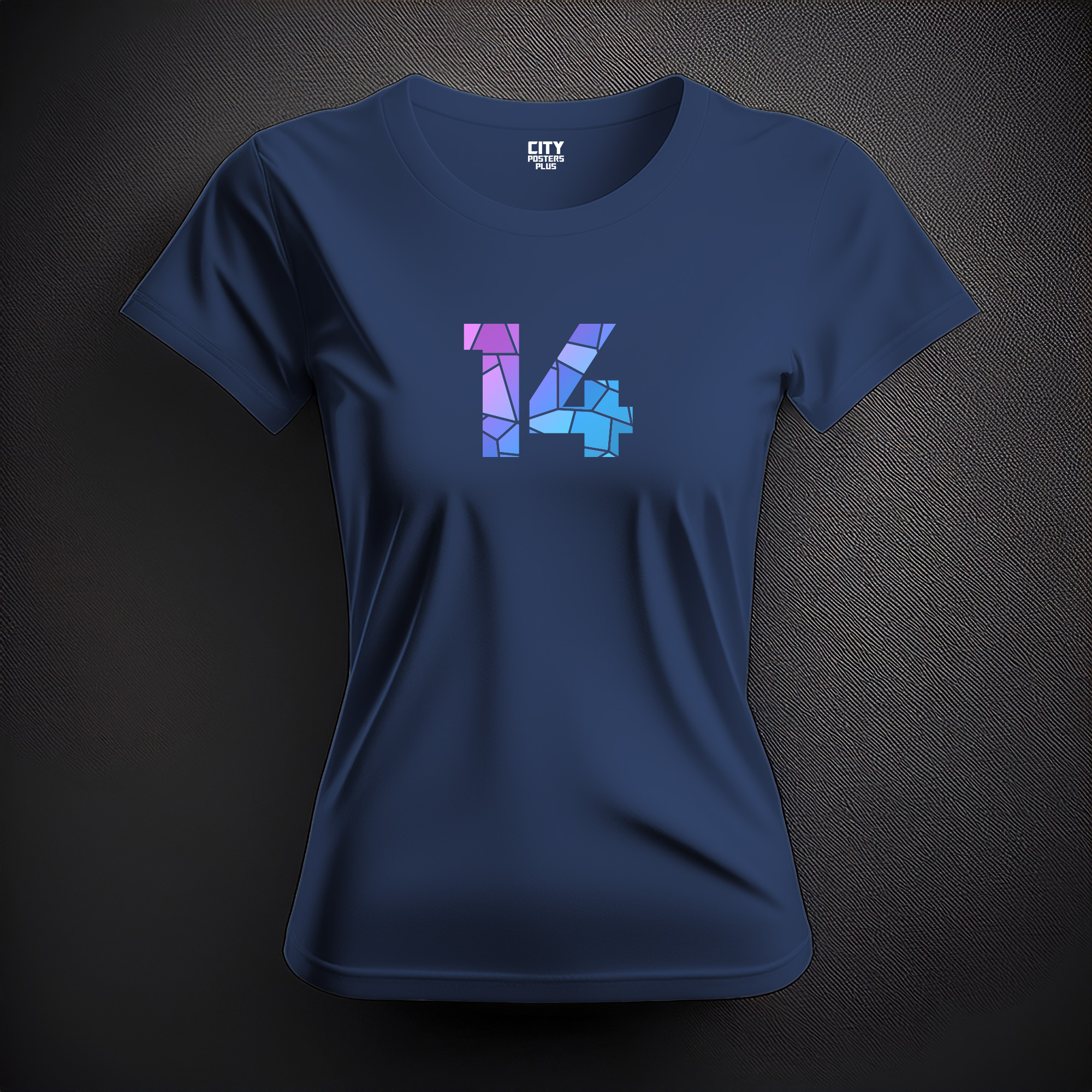 14 Number Women T-Shirt (Navy Blue)