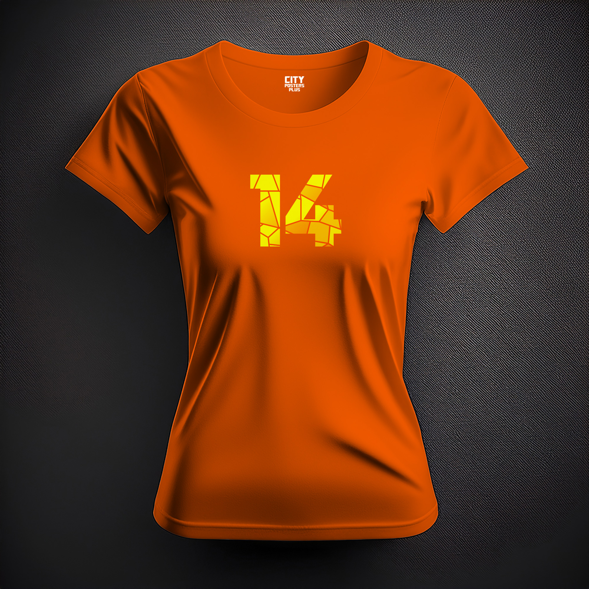 14 Number Women T-Shirt (Orange)