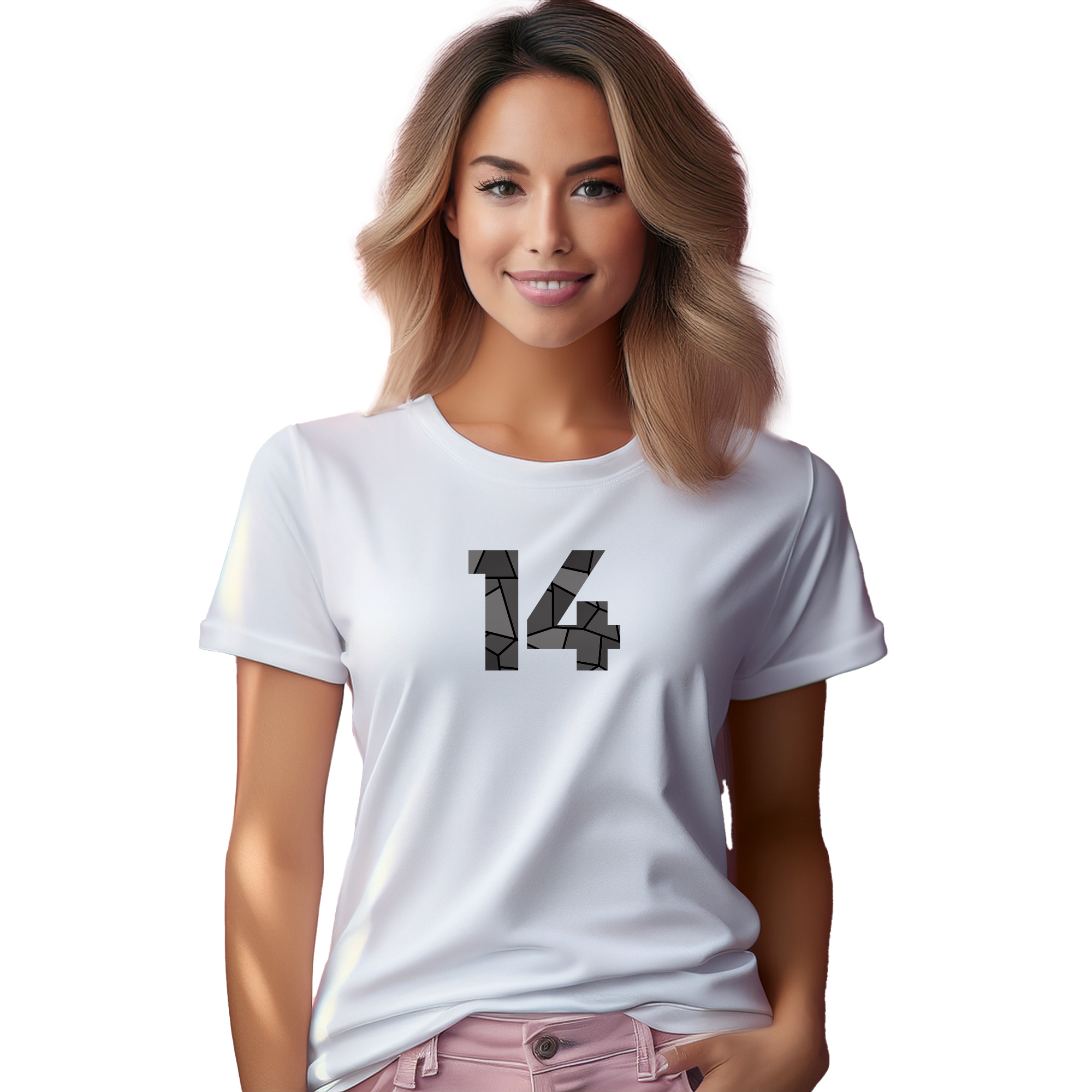 14 Number Women T-Shirt (White) | 360 Fog Plus