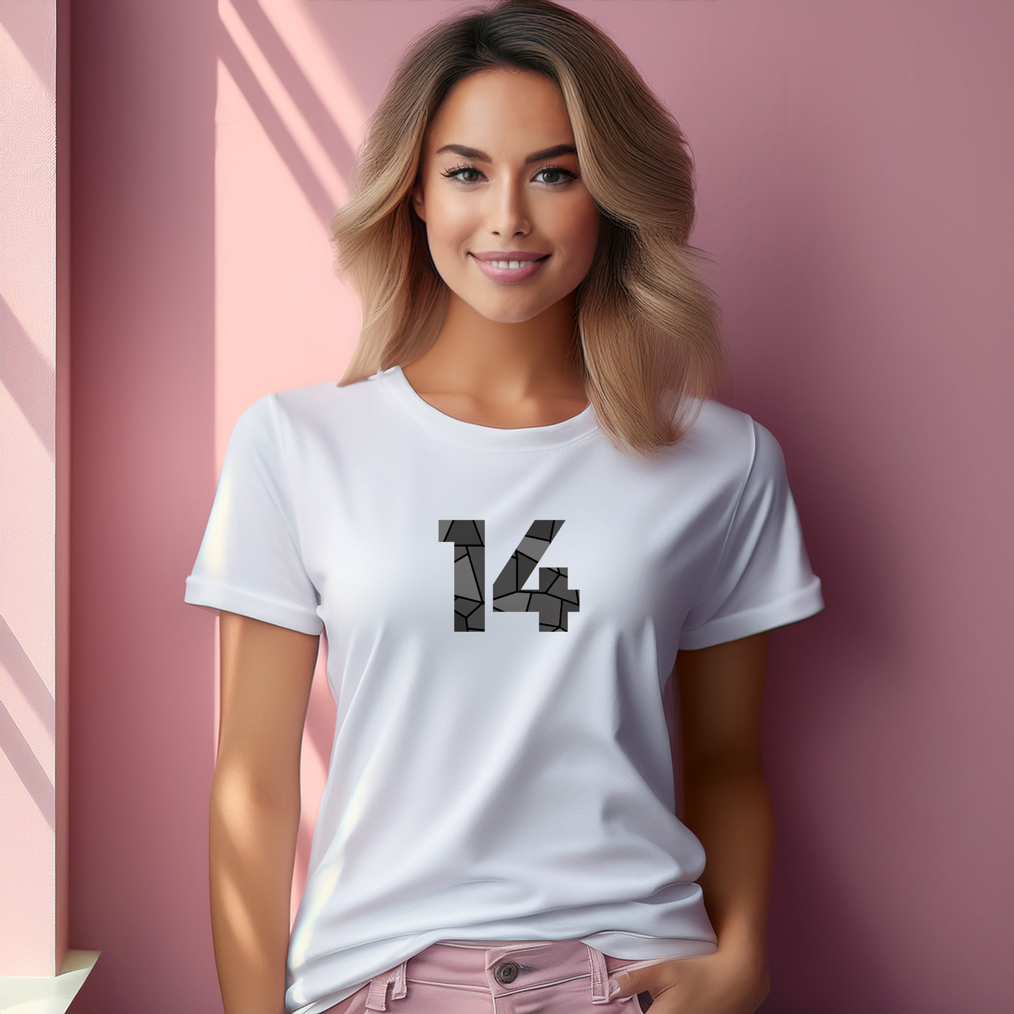 14 Number Women T-Shirt (White)