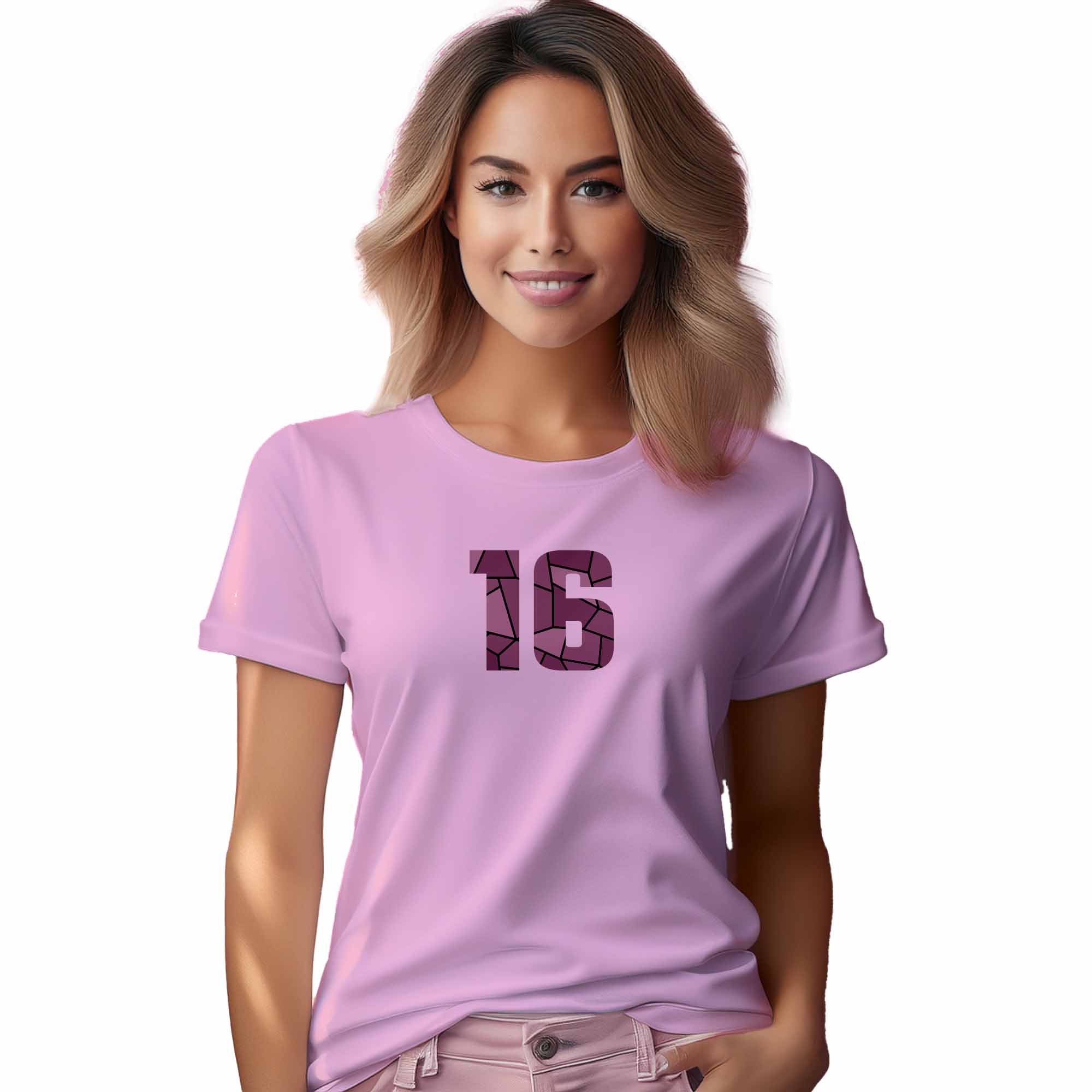 16 Number Women T-Shirt (Light Pink) | 360 Fog Plus
