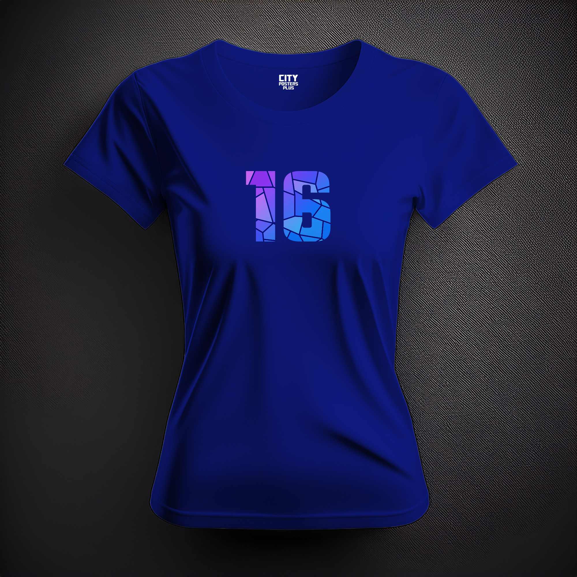 16 Number Women T-Shirt (Royal Blue)