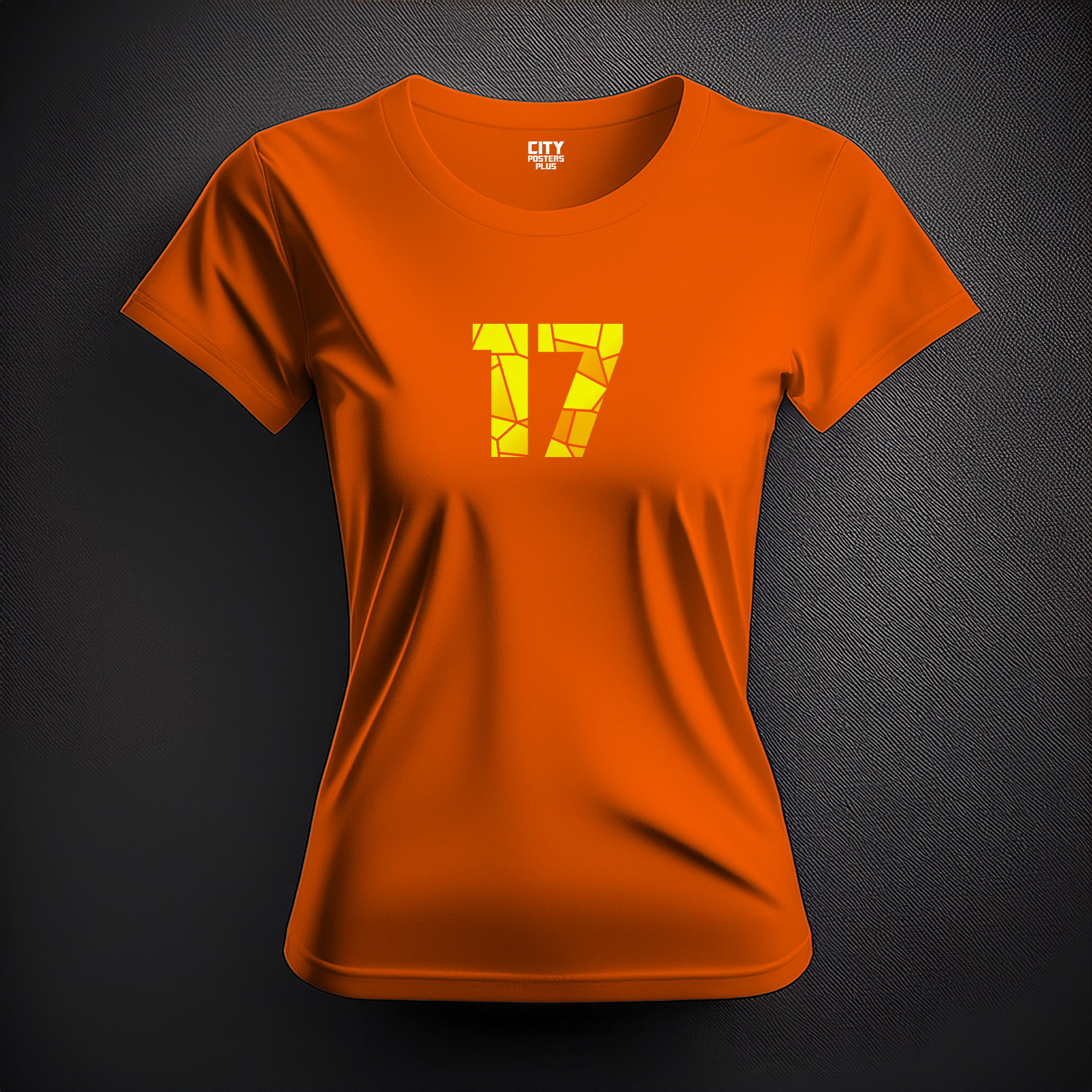 17 Number Women T-Shirt (Orange)