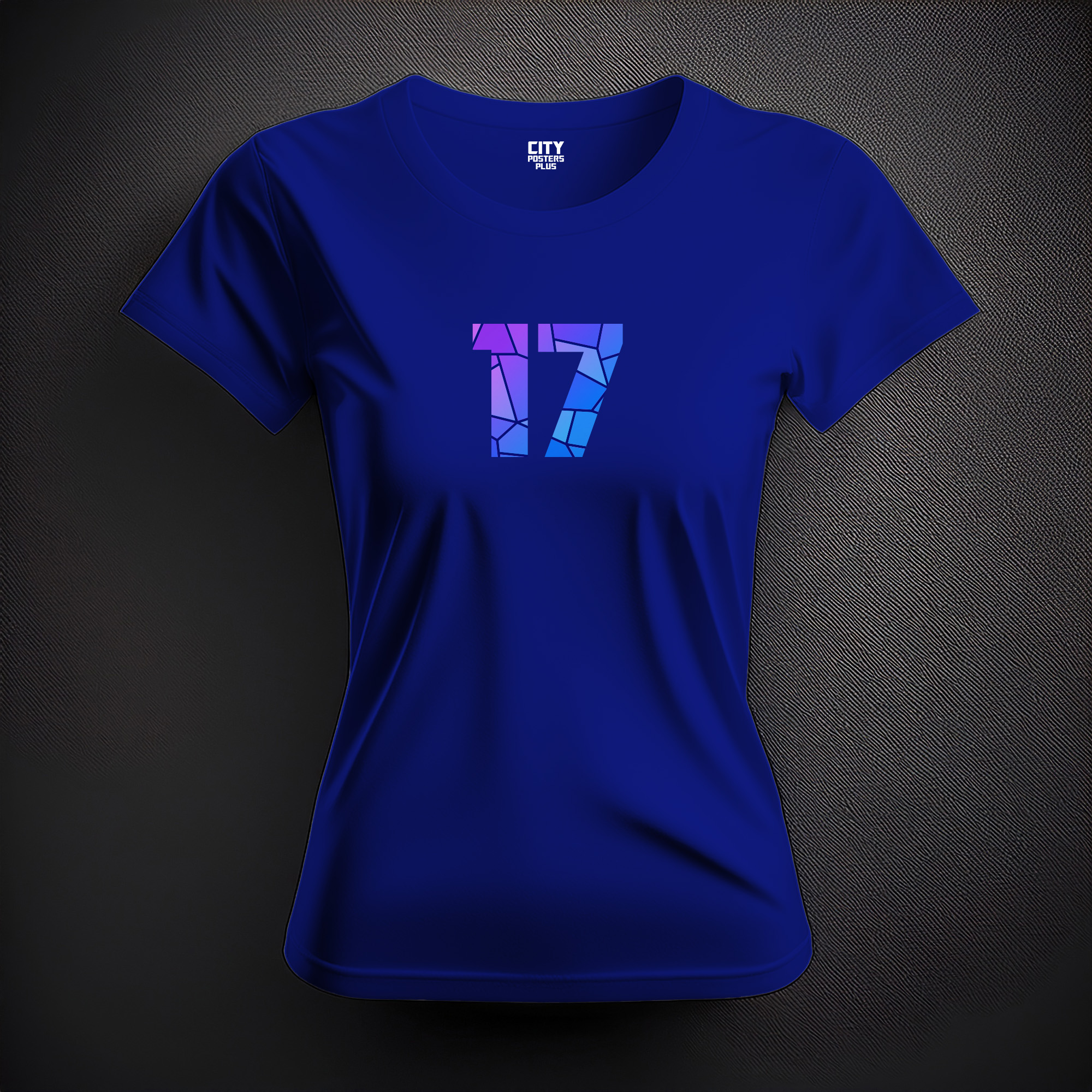 17 Number Women T-Shirt (Royal Blue)