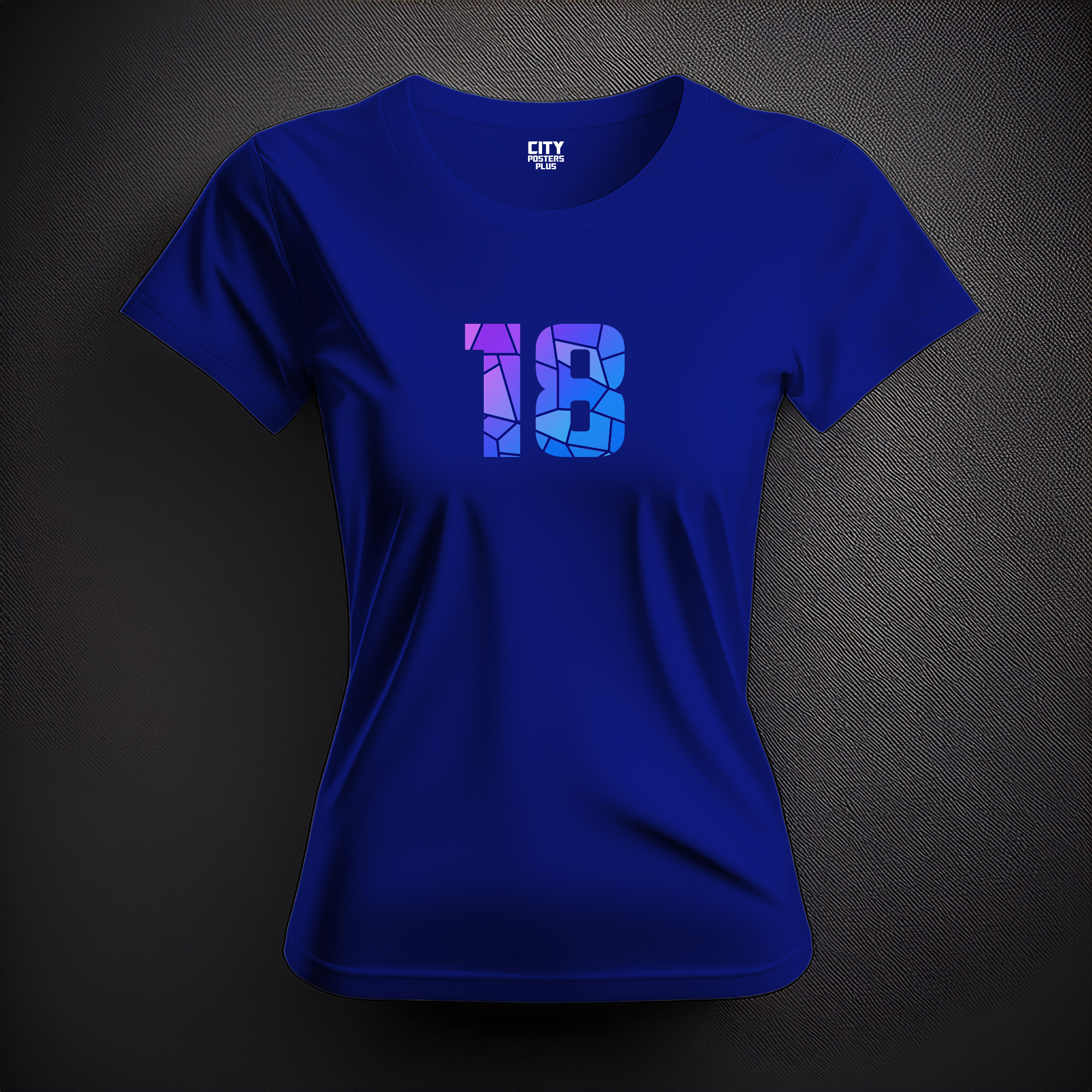 18 Number Women T-Shirt (Royal Blue)