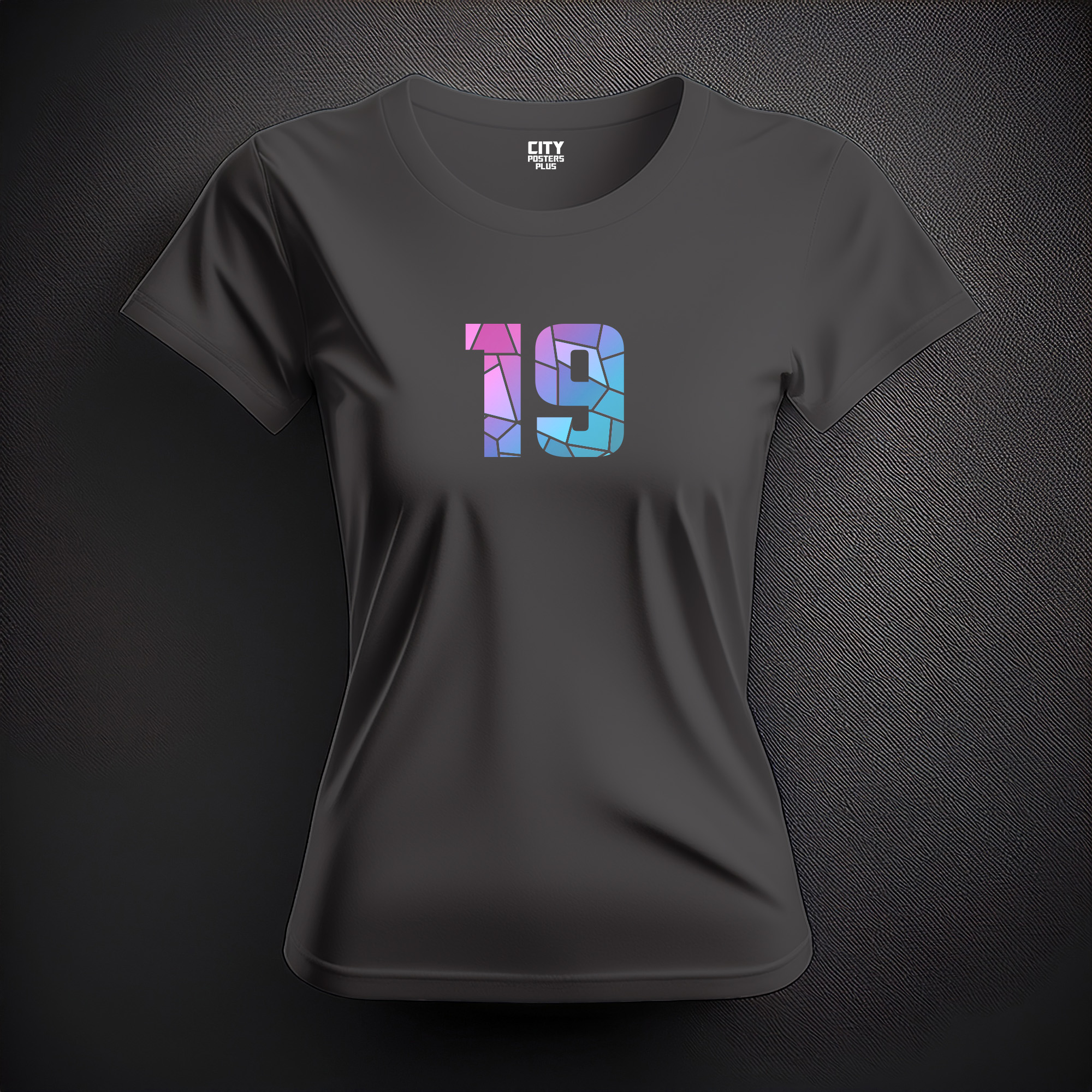 19 Number Women T-Shirt (Charcoal Grey)