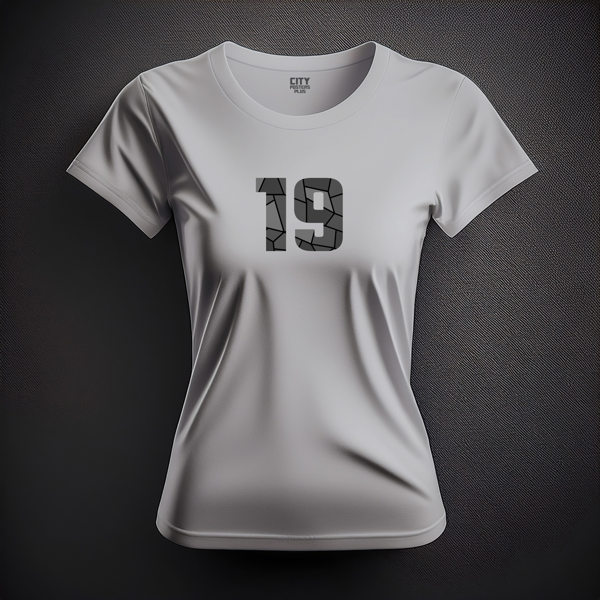 19 Number Women T-Shirt (Melange Grey)