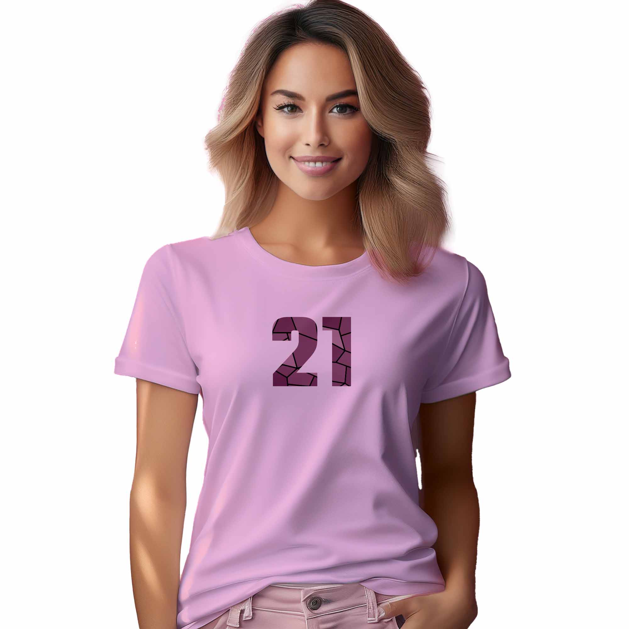 21 Number Women T-Shirt (Light Pink) | 360 Fog Plus