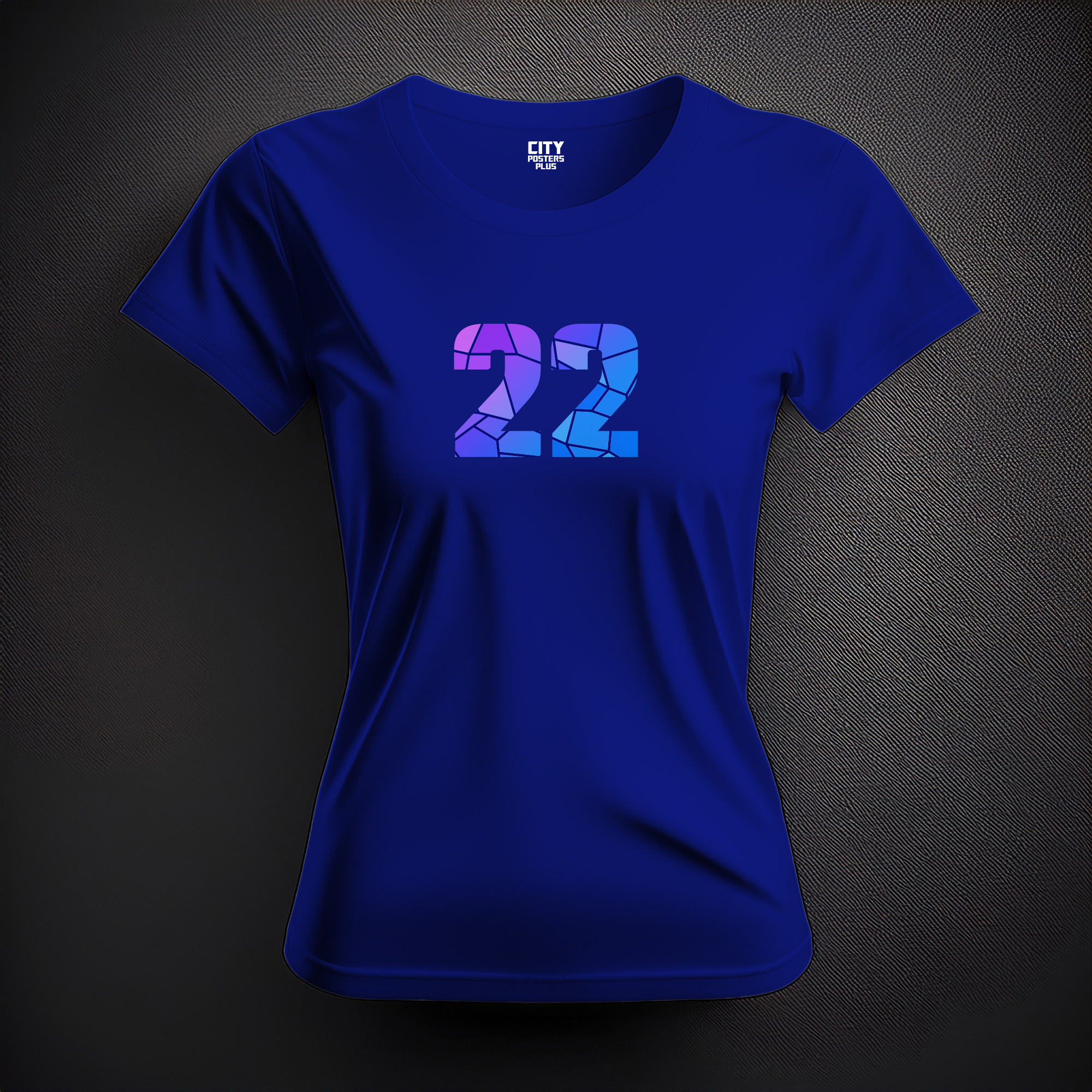 22 Number Women T-Shirt (Royal Blue)