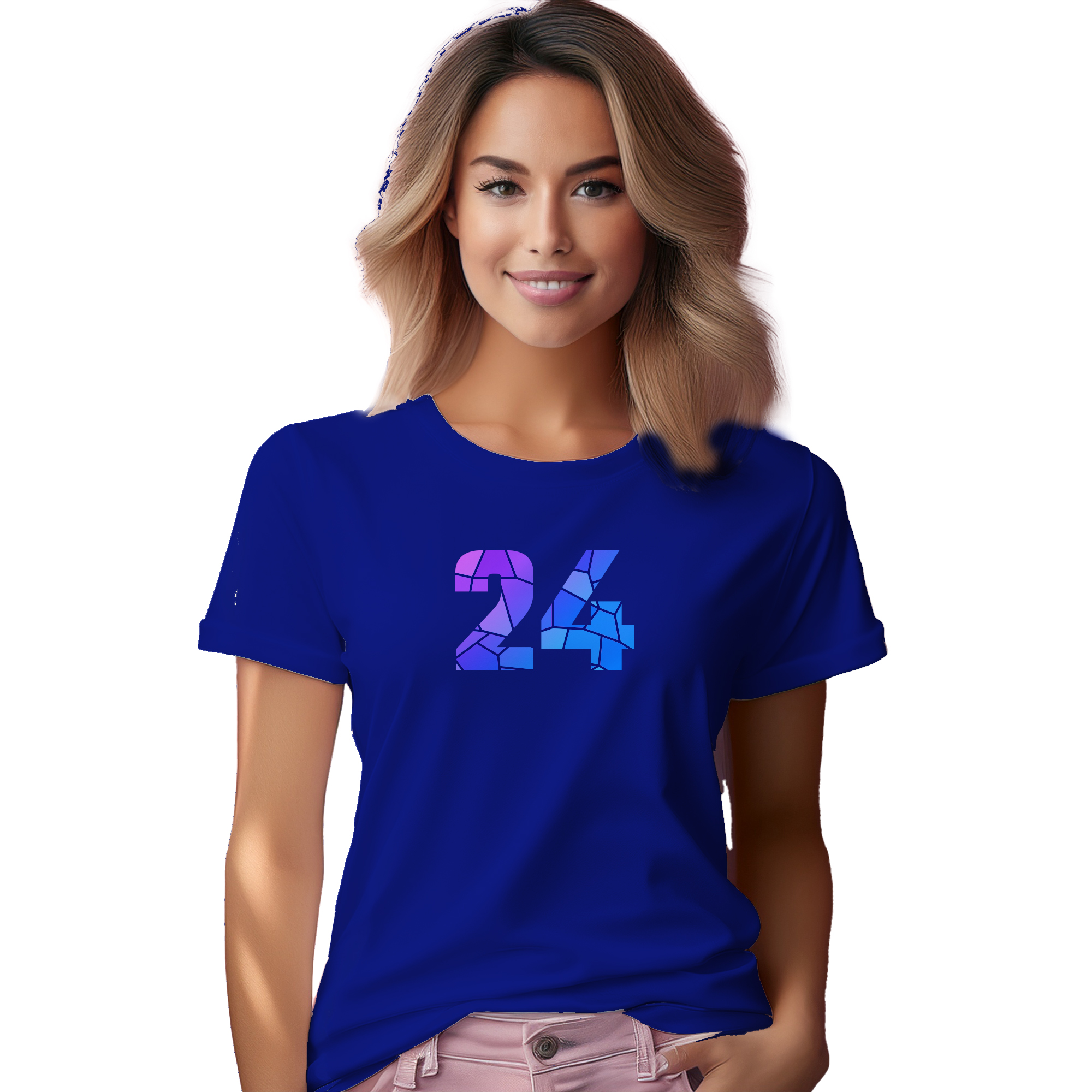 24 Number Women T-Shirt (Royal Blue) | 360 Fog Plus