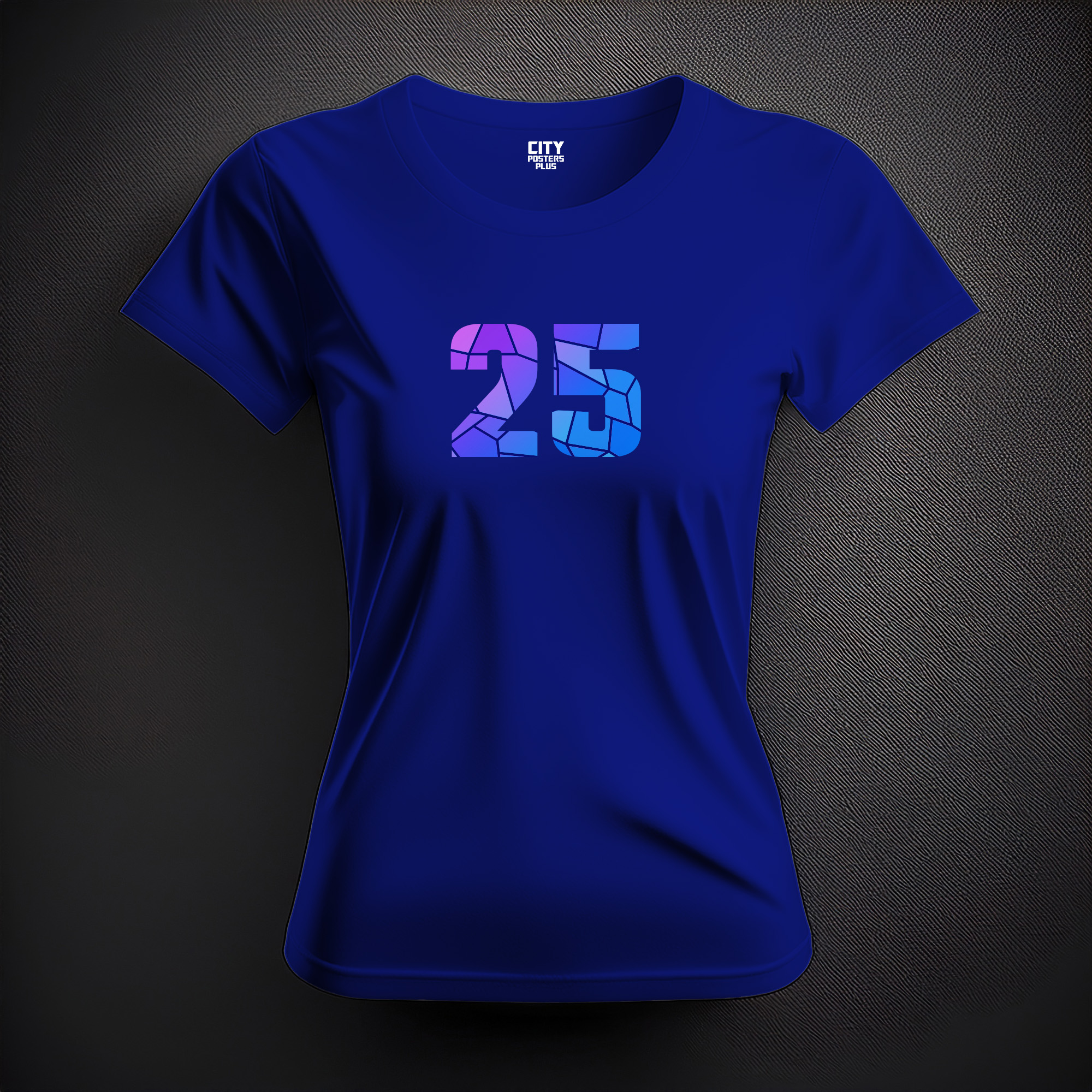 25 Number Women T-Shirt (Royal Blue)