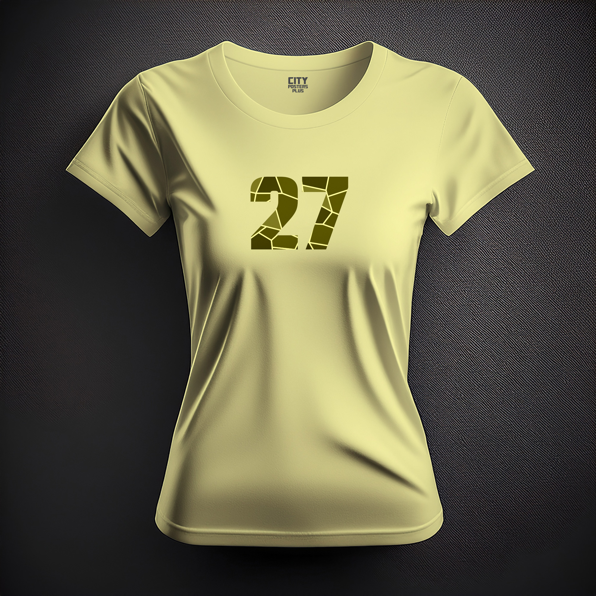 27 Number Women T-Shirt (Butter Yellow)