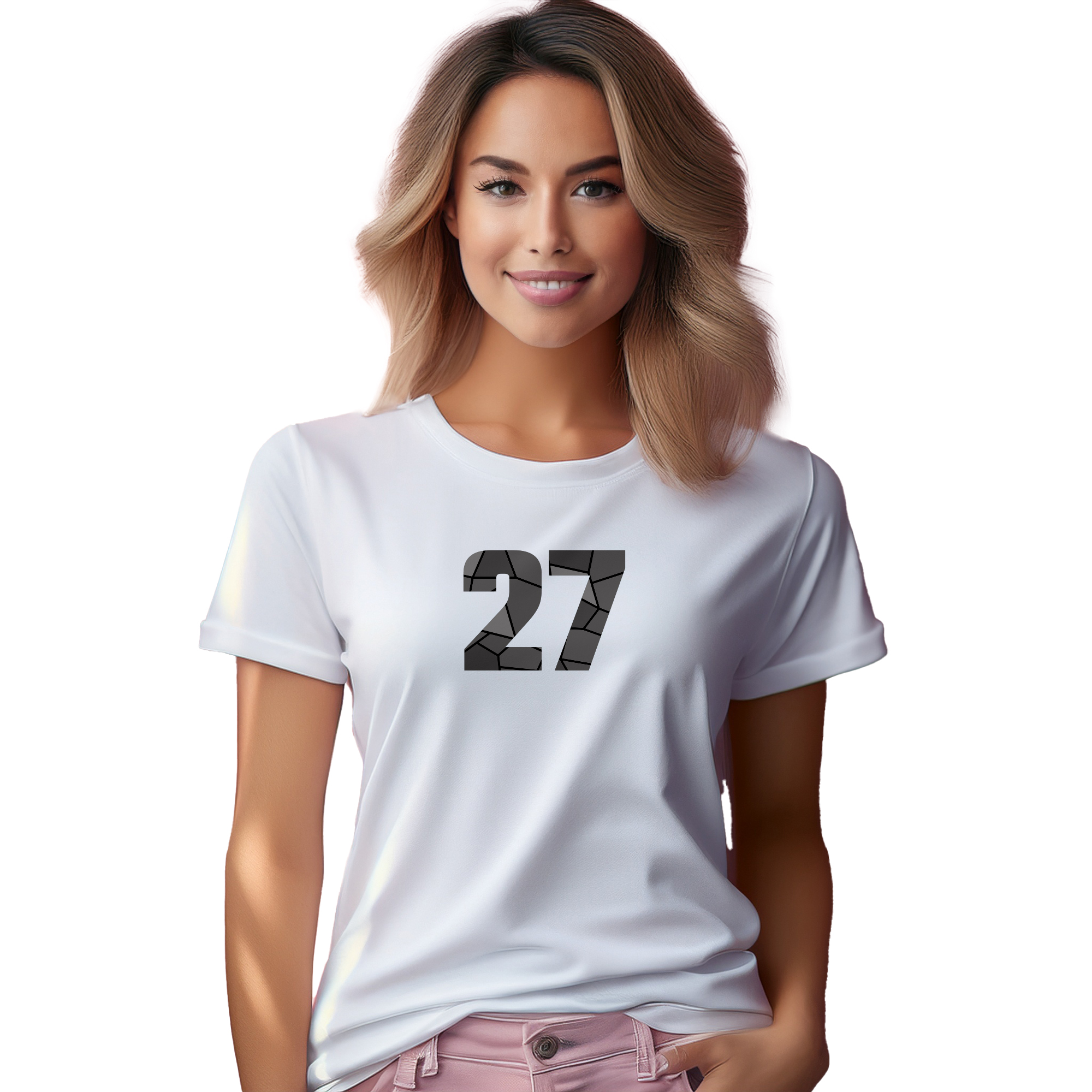 27 Number Women T-Shirt (White) | 360 Hours Plus