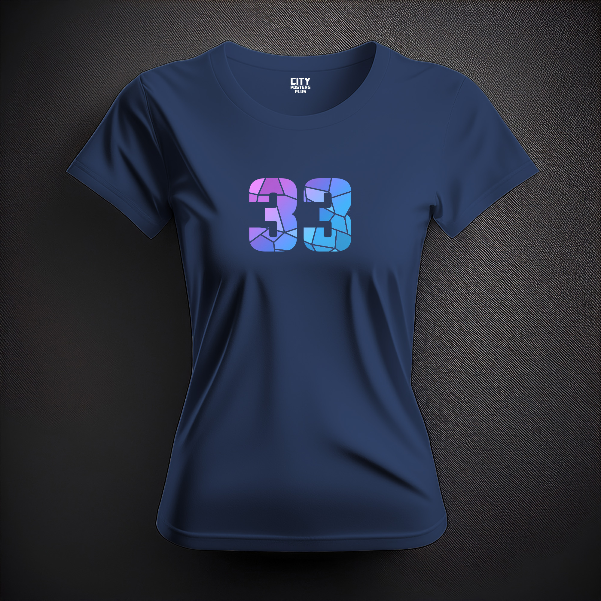 33 Number Women T-Shirt (Navy Blue)