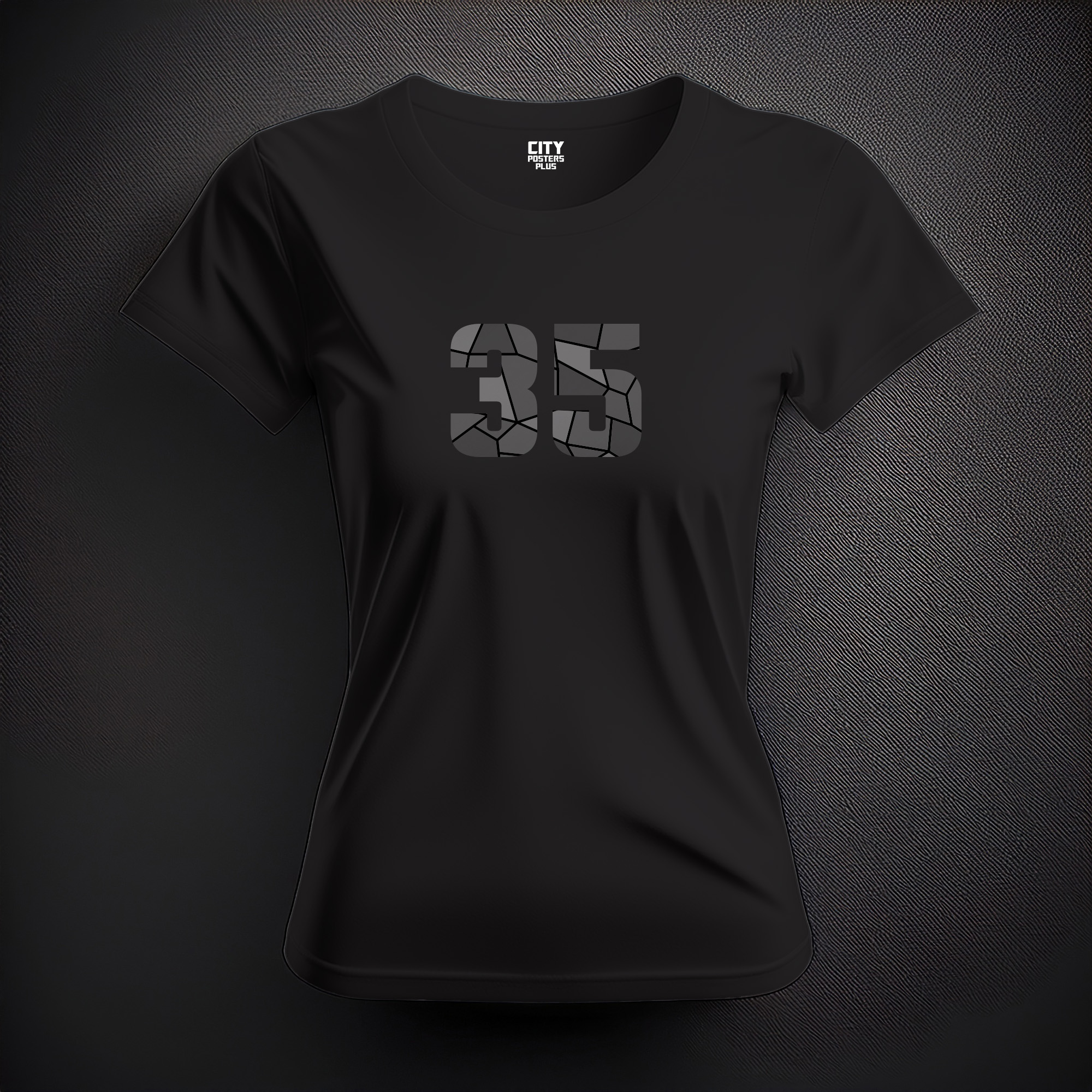 35 Number Women T-Shirt (Black)