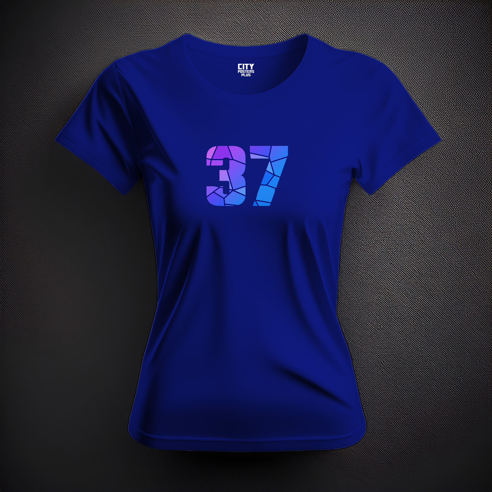 37 Number Women T-Shirt (Royal Blue)
