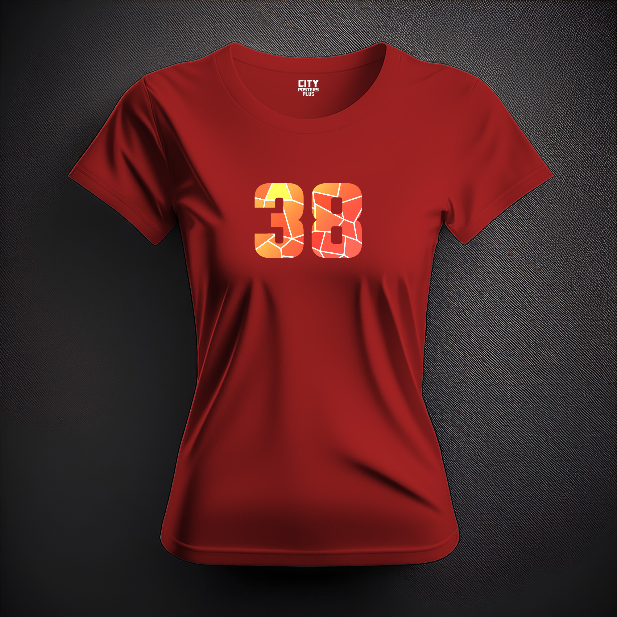 38 Number Women T-Shirt (Red)