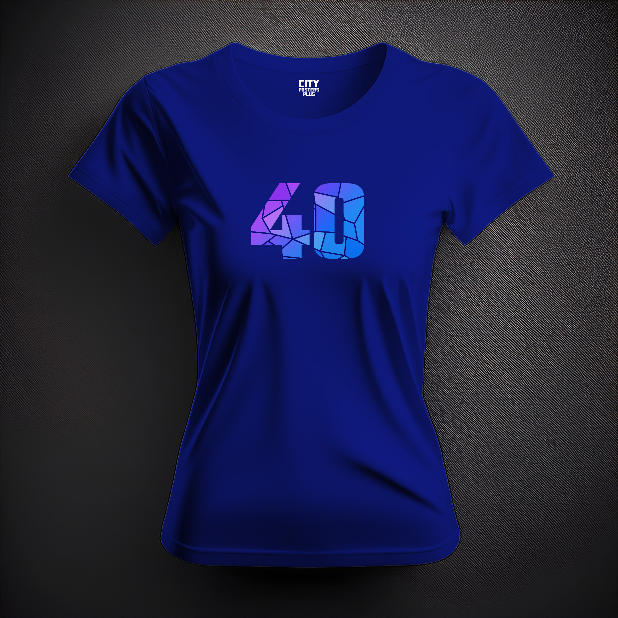 40 Number Women T-Shirt (Royal Blue)