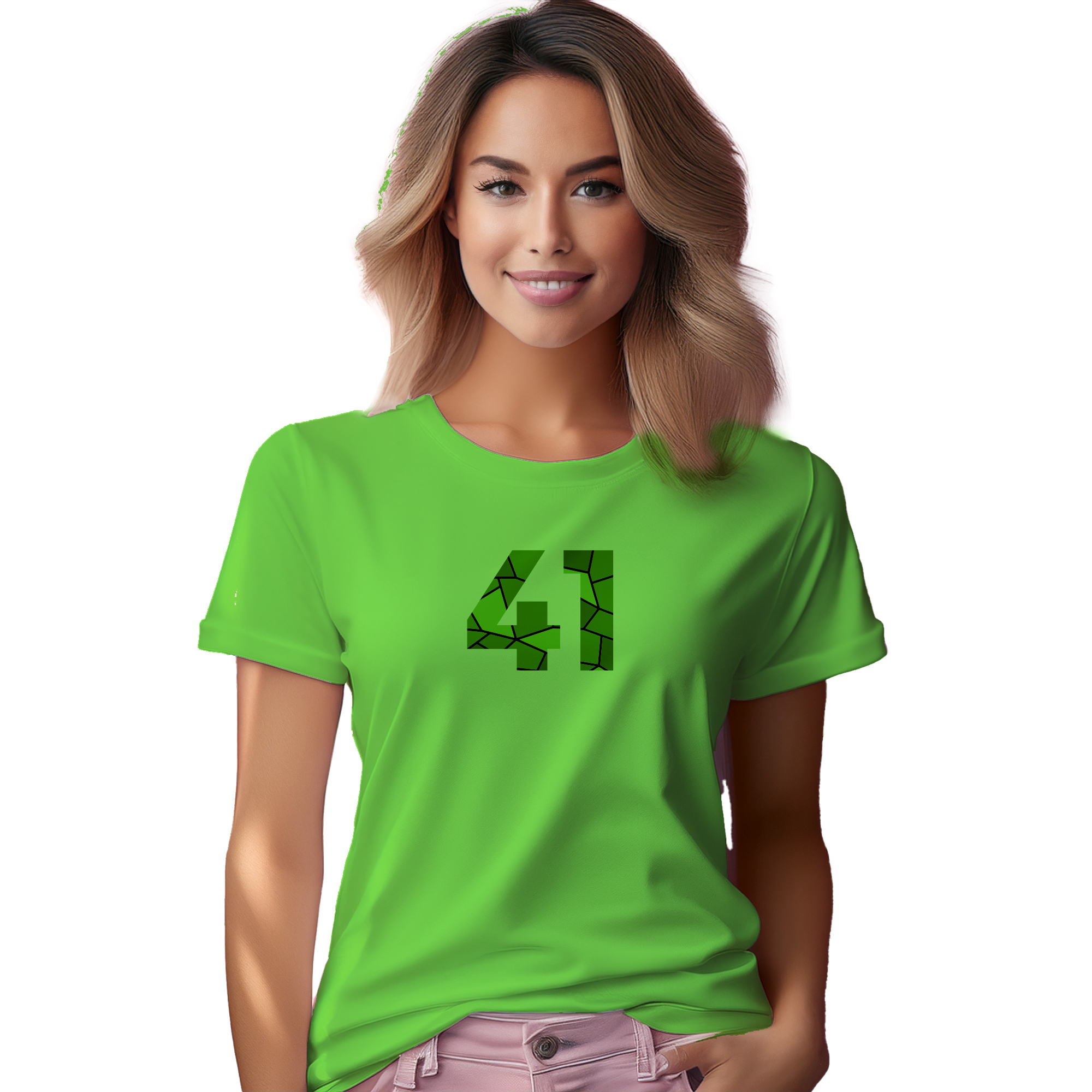 41 Number Women T-Shirt (Liril Green) | 360 North Plus